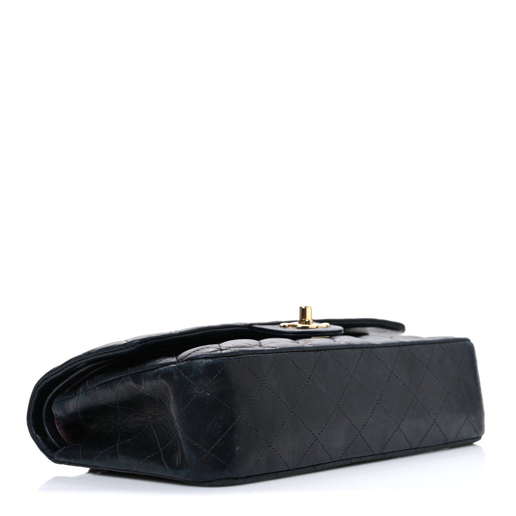 Chanel Lambskin Quilted Medium Double Flap Black