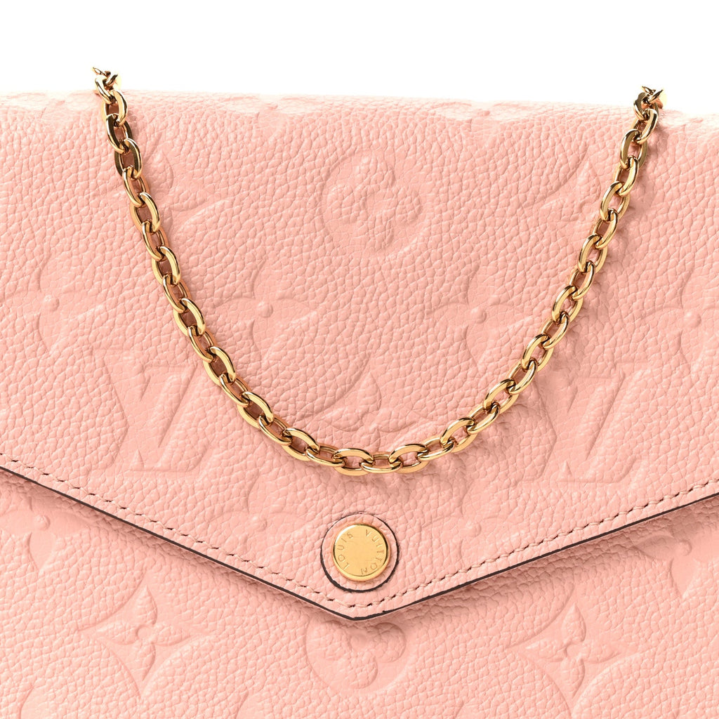 Louis Vuitton Empreinte Pochette Felicie Chain Wallet Rose Poudre