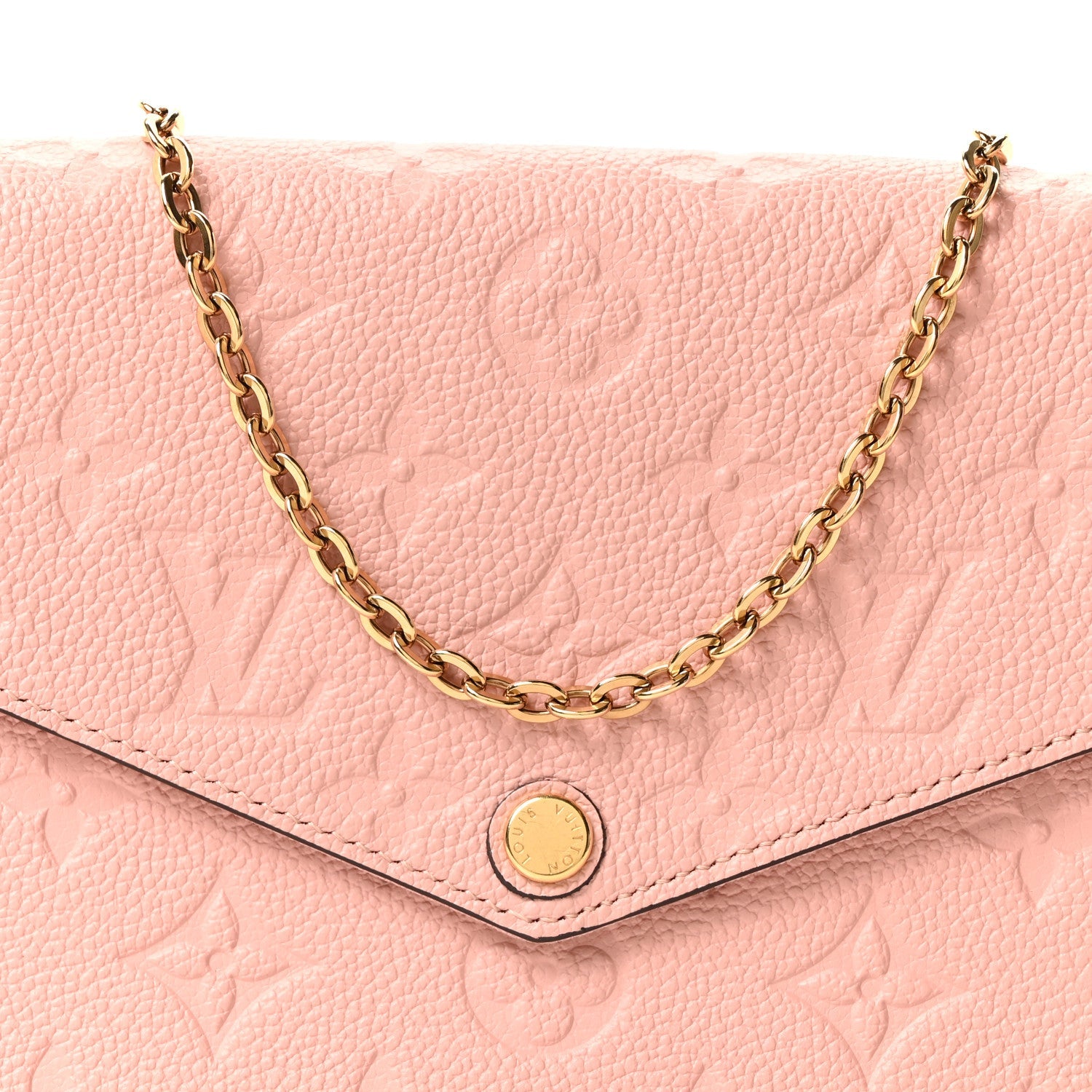 Louis Vuitton Empreinte Pochette Felicie Chain Wallet Rose Poudre