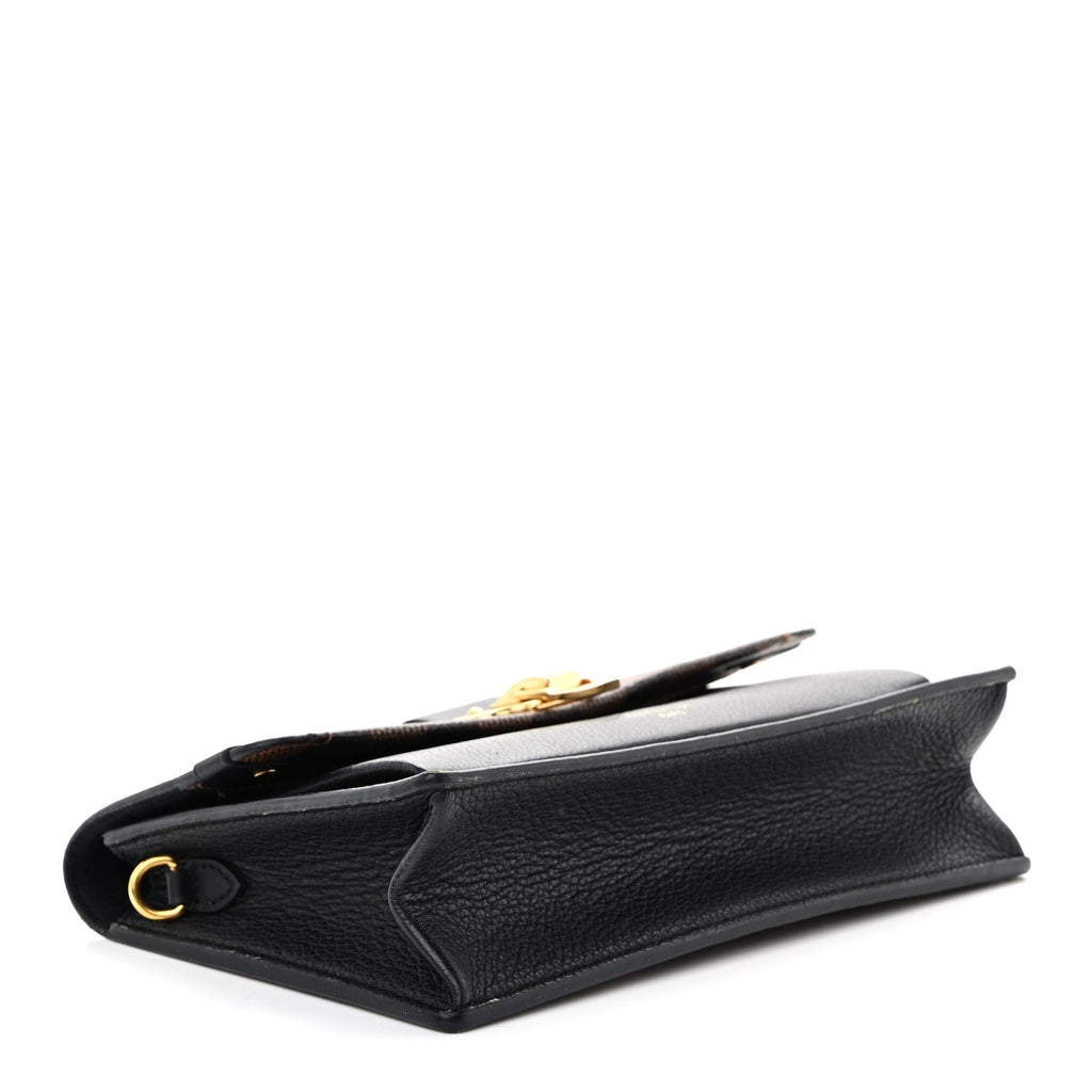Louis Vuitton Damier Ebene Vavin Chain Wallet Black