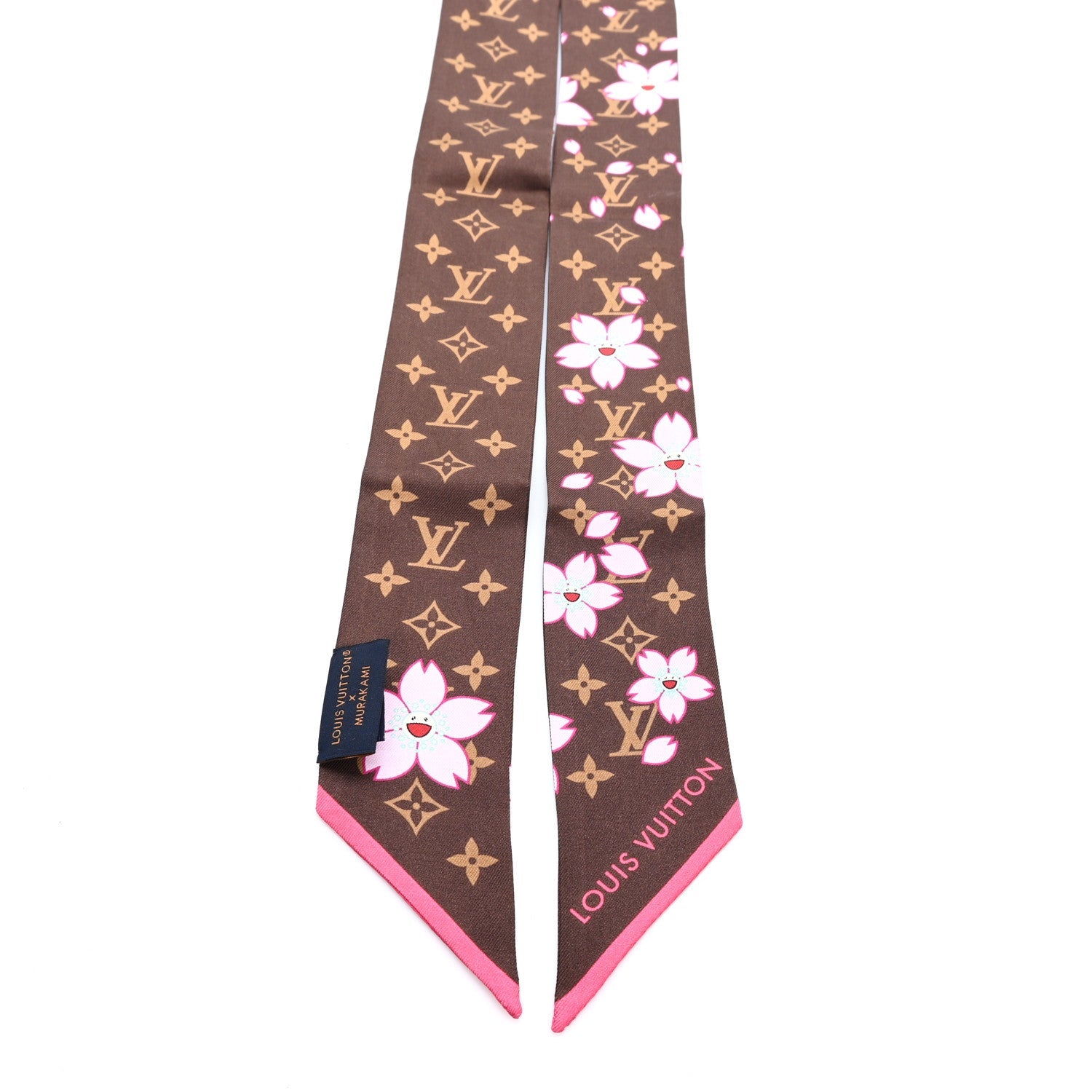 Louis Vuitton LV X TM Silk Monogram Cherry Blossom BB Bandeau Tan