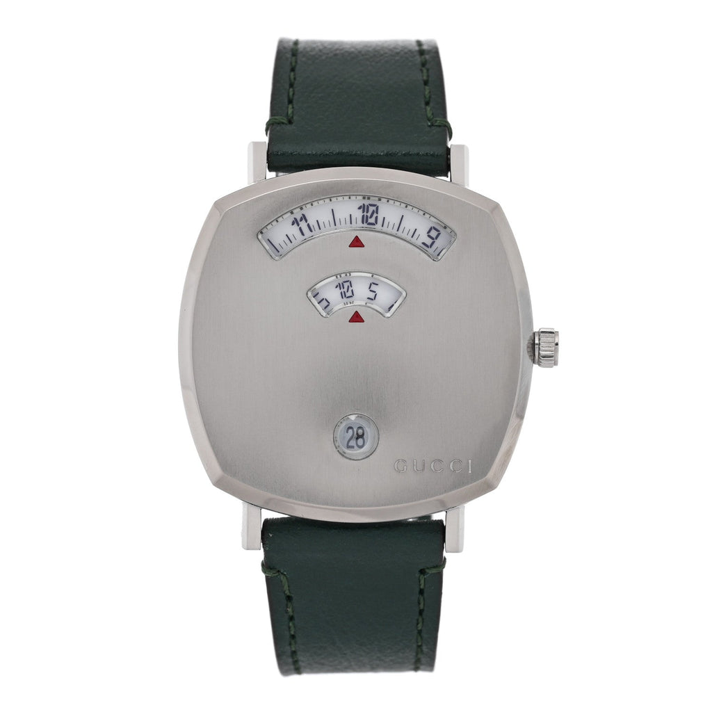 Gucci Stainless Steel Calfskin 35mm Grip Quartz Watch Green