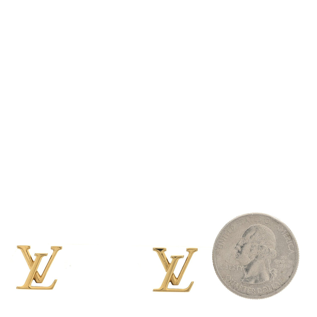 Louis Vuitton Metal LV Iconic Earrings Gold