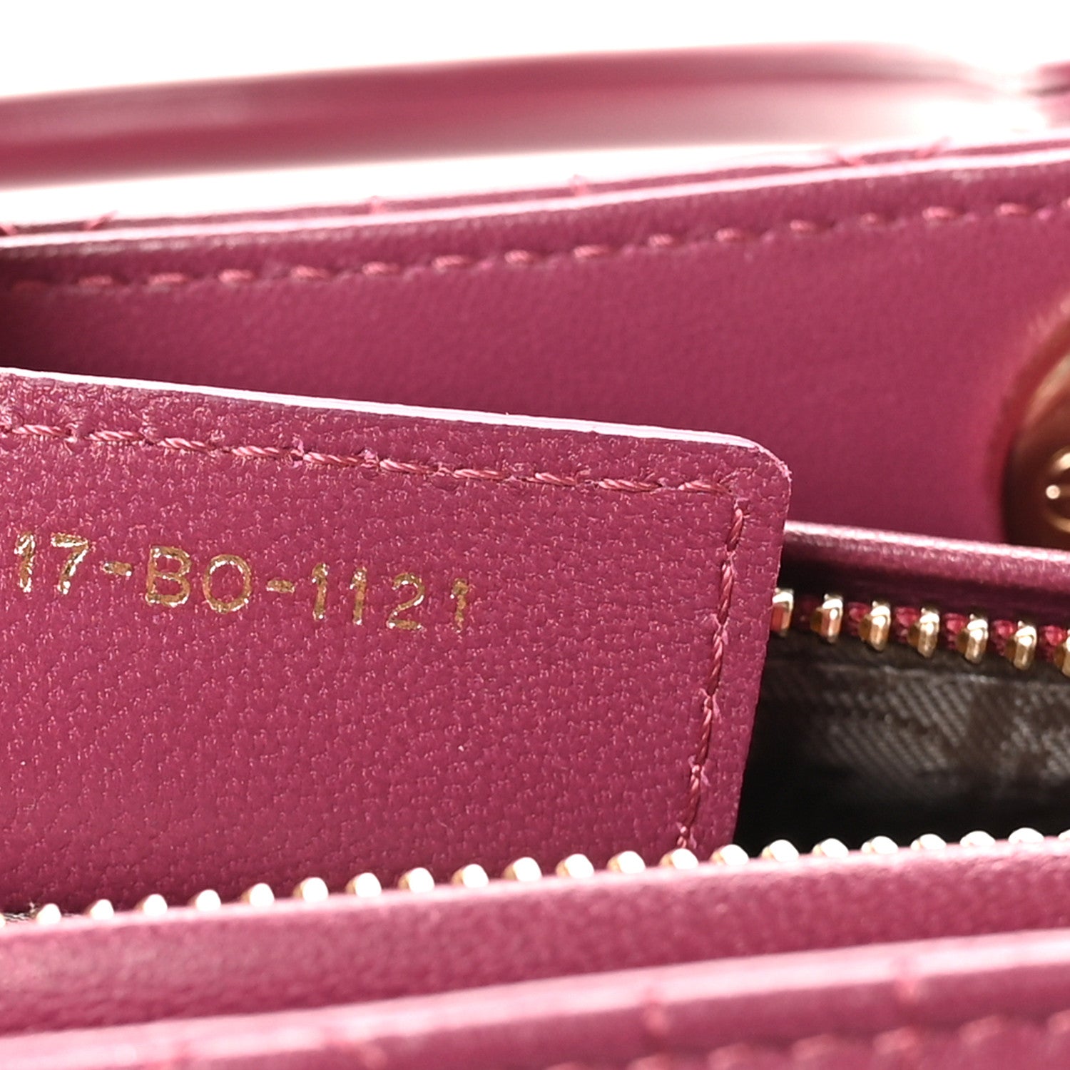 Christian Dior Lambskin Cannage Medium Lady Dior Purple