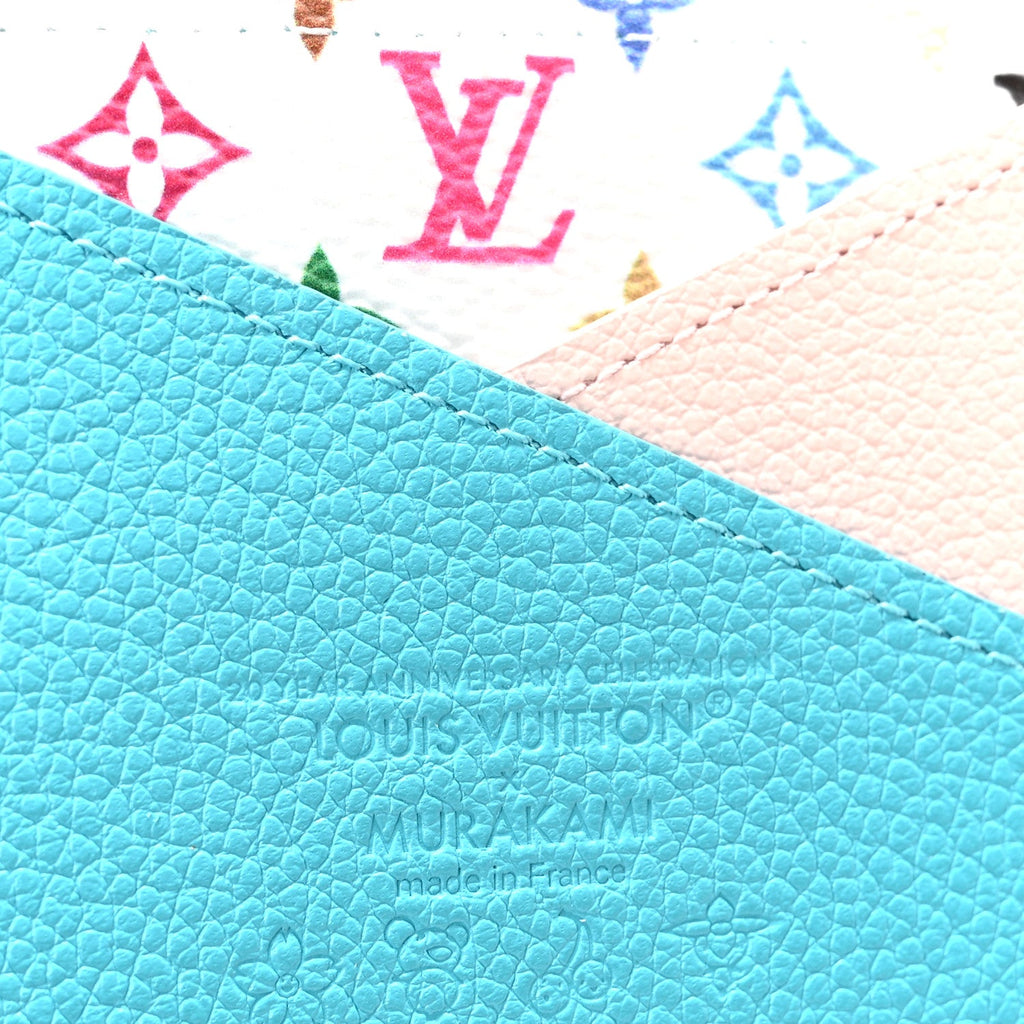 Louis Vuitton LV X TM Monogram Multicolor Criss-Cross Card Holder Kabira Blue Rose