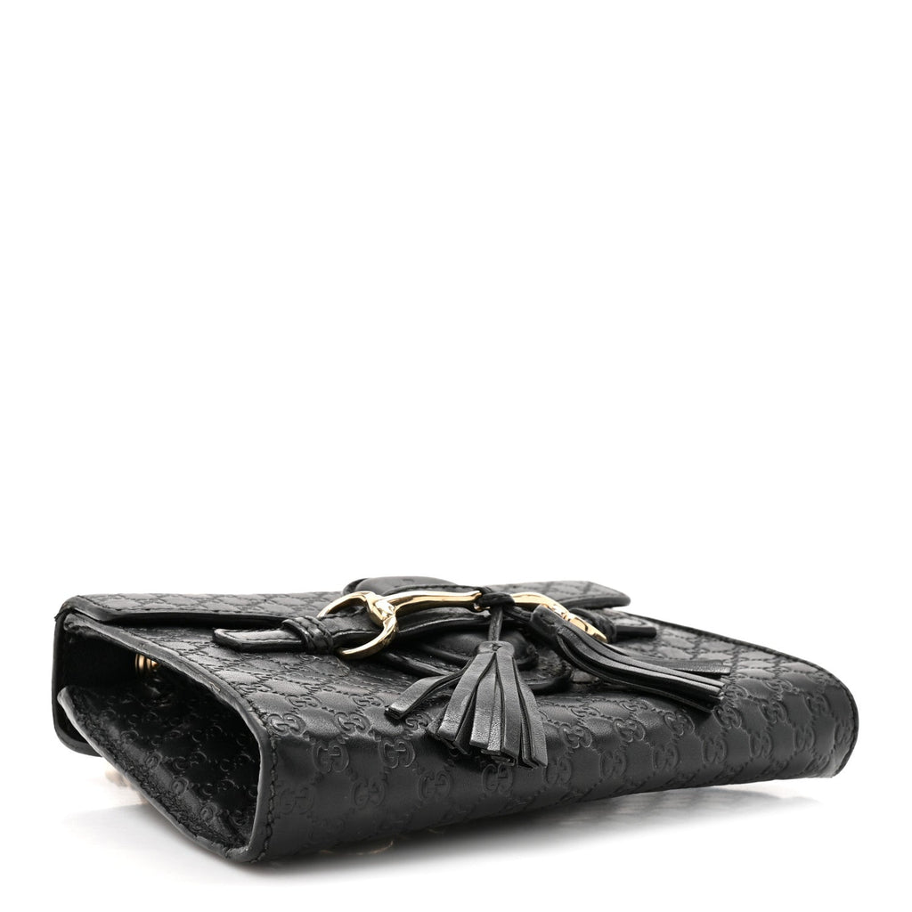 Gucci Microguccissima Mini Emily Chain Shoulder Bag Black