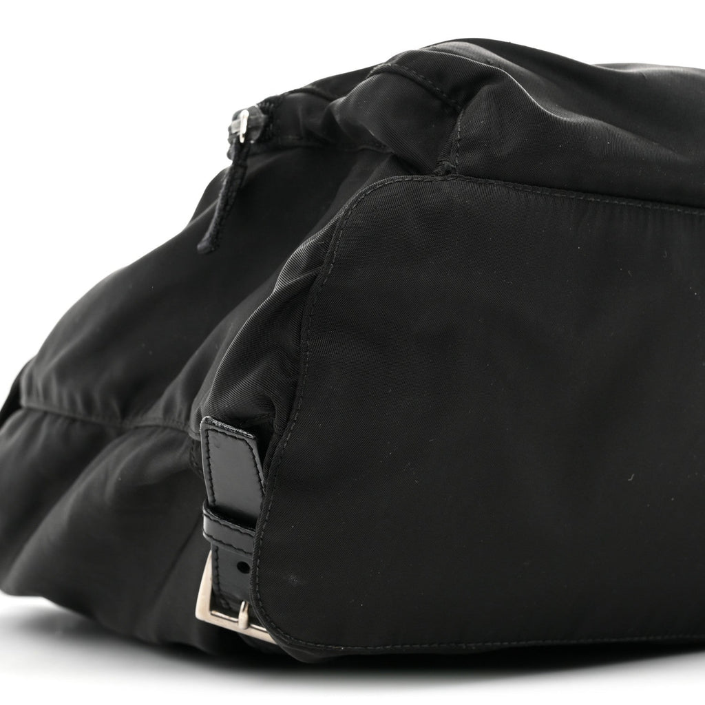 Prada Tessuto Nylon Vela Cinch Backpack Black