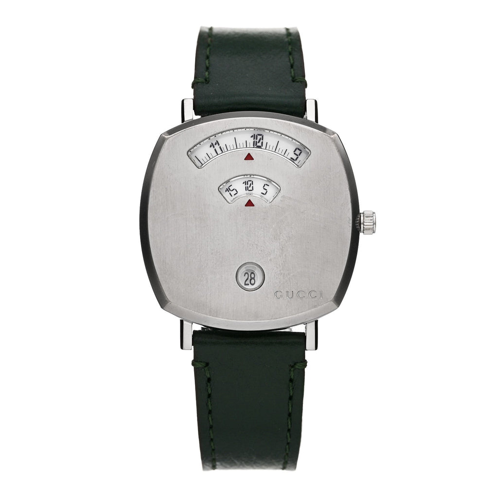 Gucci Stainless Steel Calfskin 35mm Grip Quartz Watch Green
