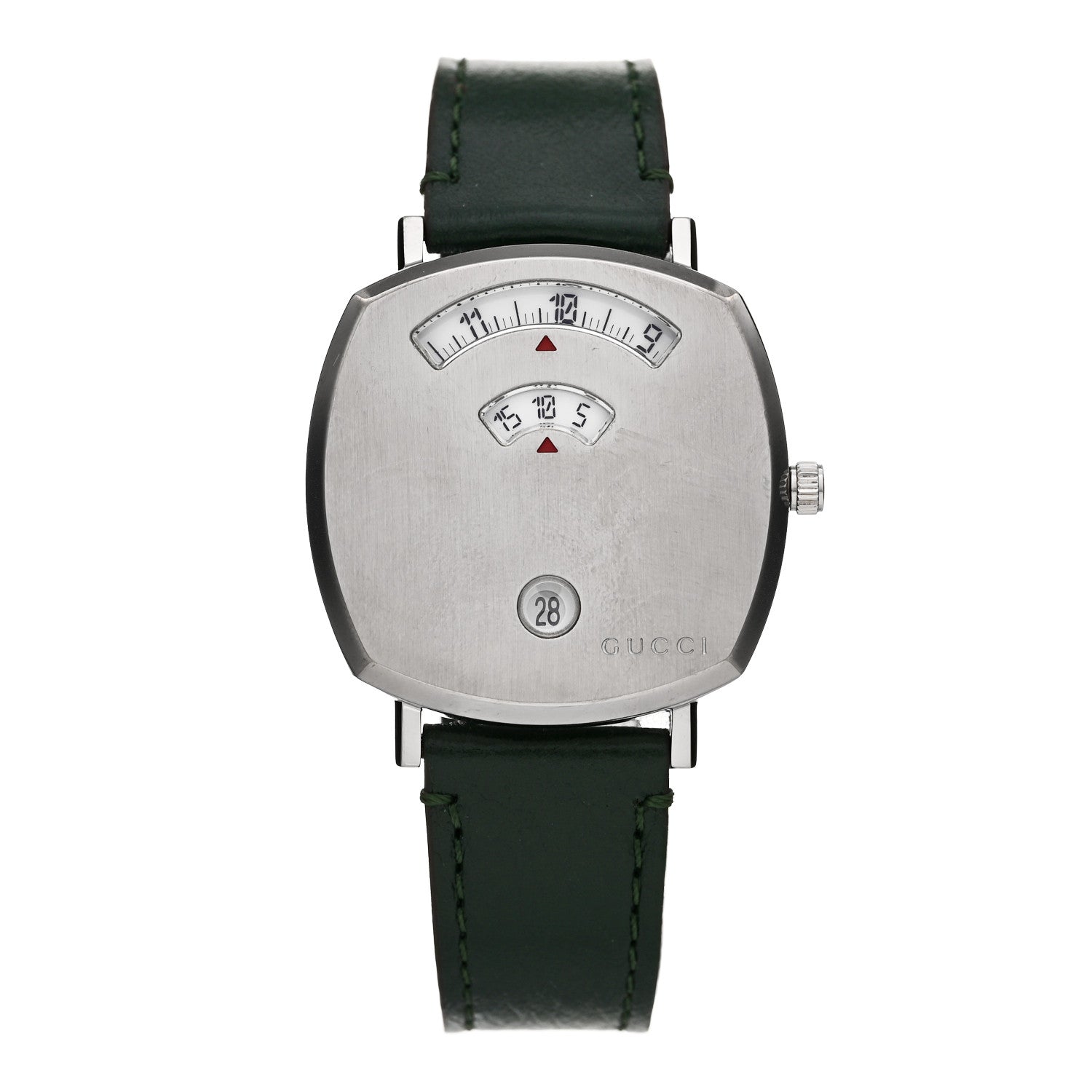 Gucci Stainless Steel Calfskin 35mm Grip Quartz Watch Green