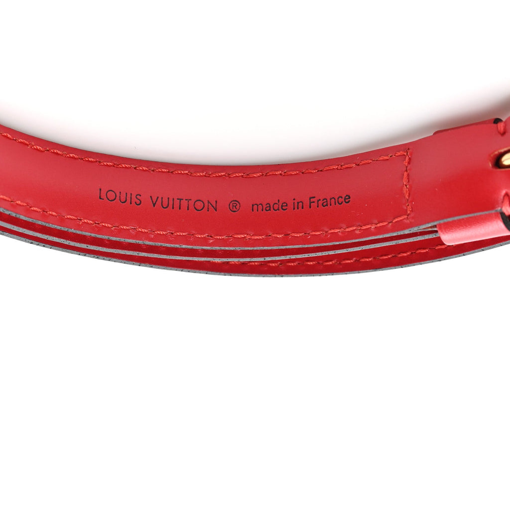 Louis Vuitton Calfskin 16mm Adjustable Shoulder Strap Red