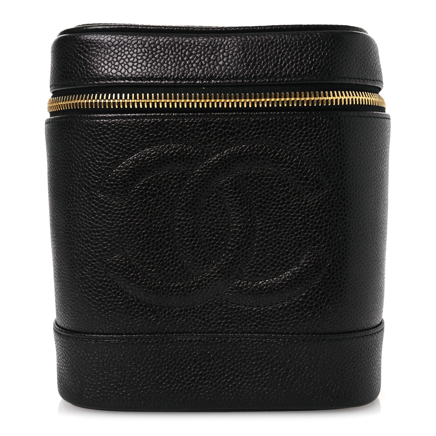 Chanel Caviar Vanity Cosmetic Case Black