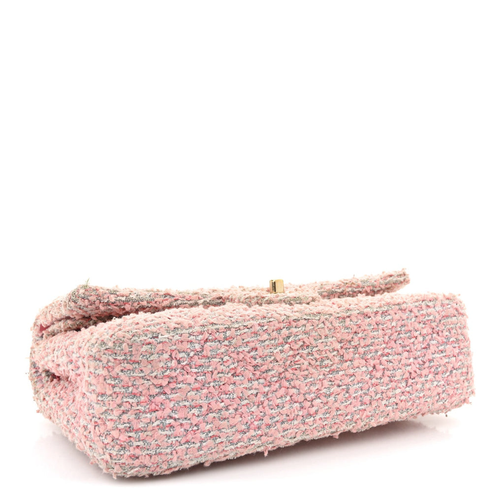 Chanel Tweed Medium Double Flap Pink