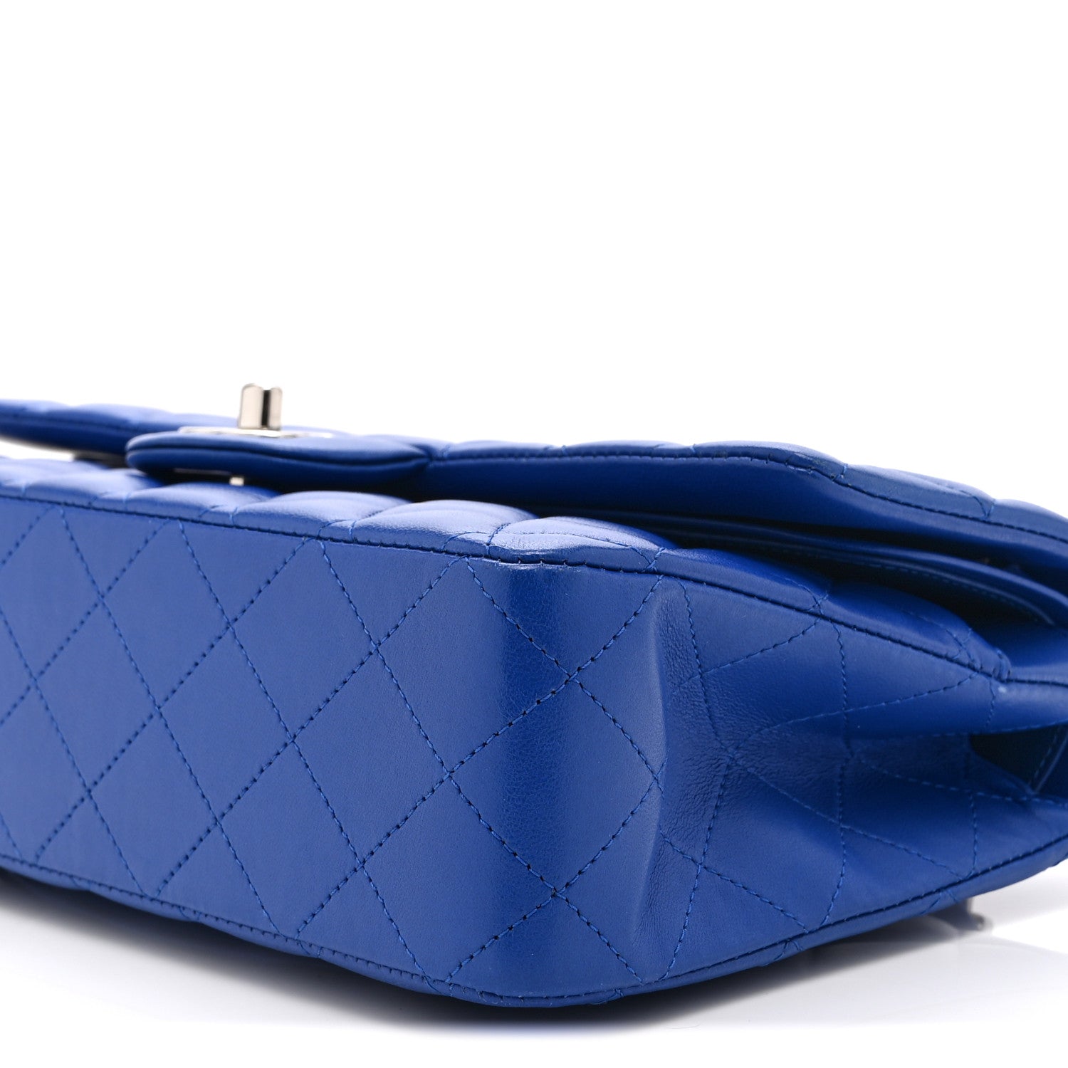 Chanel Lambskin Quilted Medium Double Flap Blue