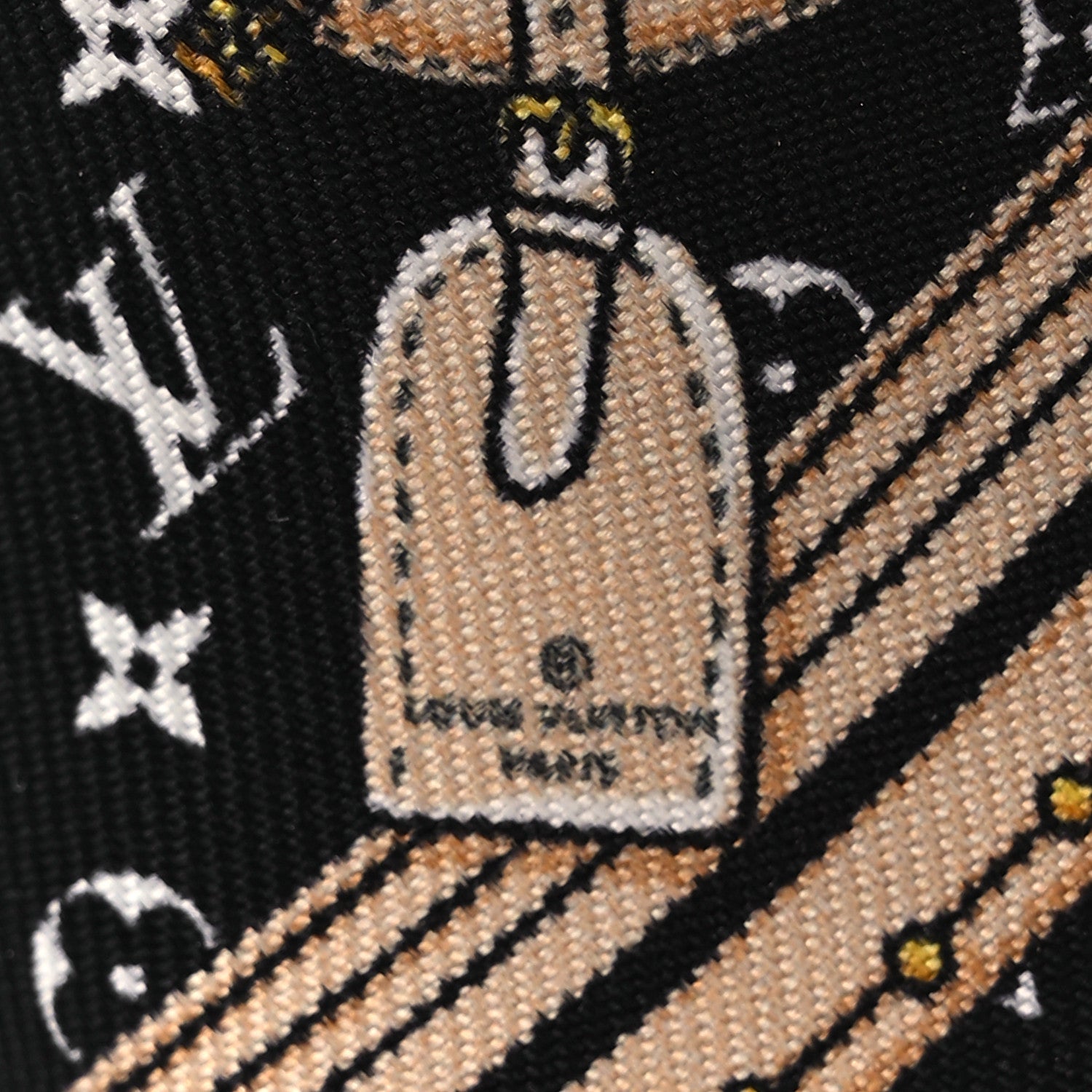 Louis Vuitton Silk Monogram Let's Go BB Bandeau Black