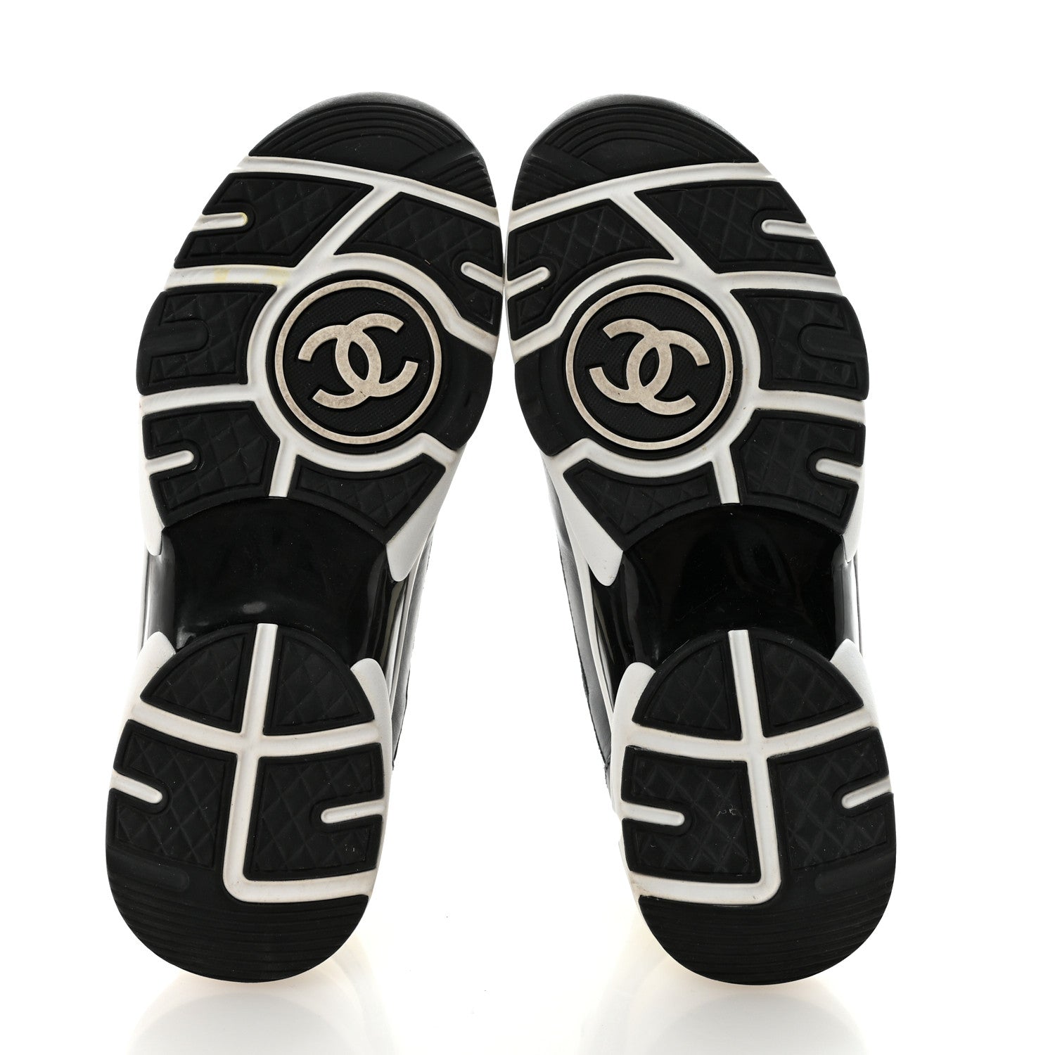 Patent Calfskin CC Sneakers  36 Navy White