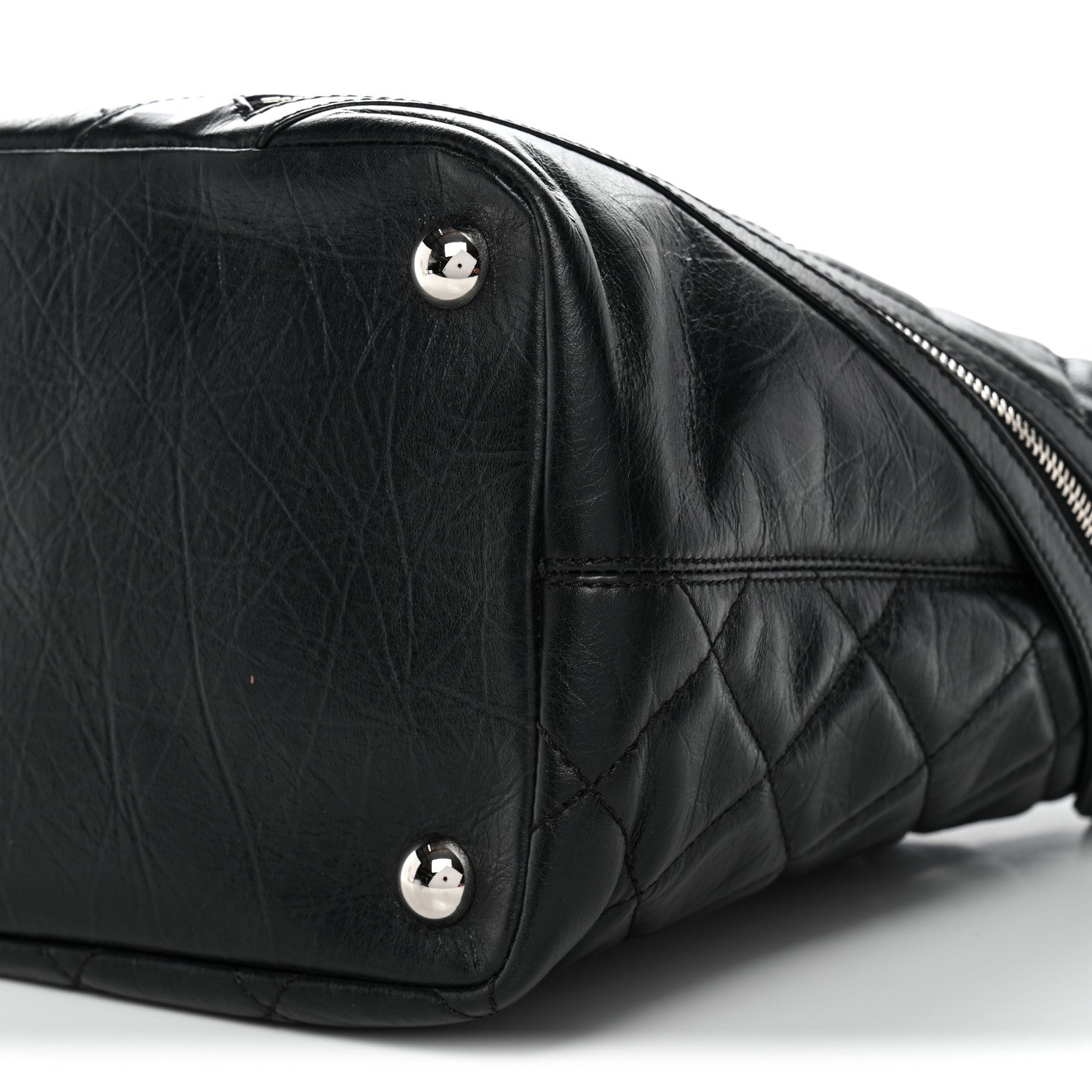 Chanel Aged Calfskin Quilted Large Cotton Club Tote Black
