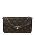 Louis Vuitton Monogram Pochette Felicie Chain Wallet Fuchsia