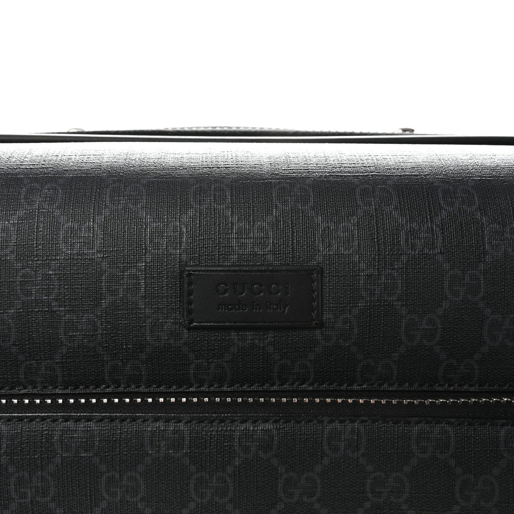 Gucci GG Supreme Monogram Gran Turismo Suitcase Black Grey