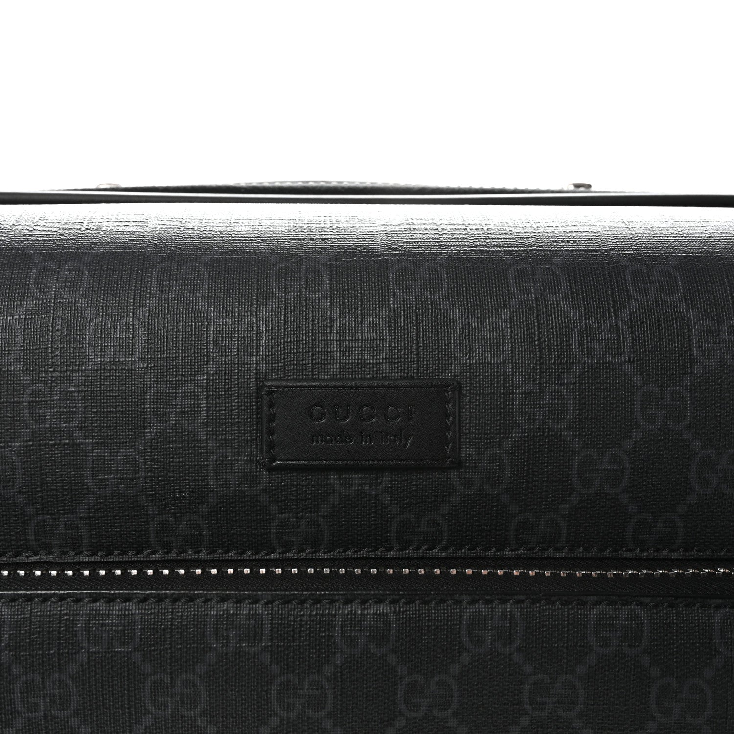 Gucci GG Supreme Monogram Gran Turismo Suitcase Black Grey