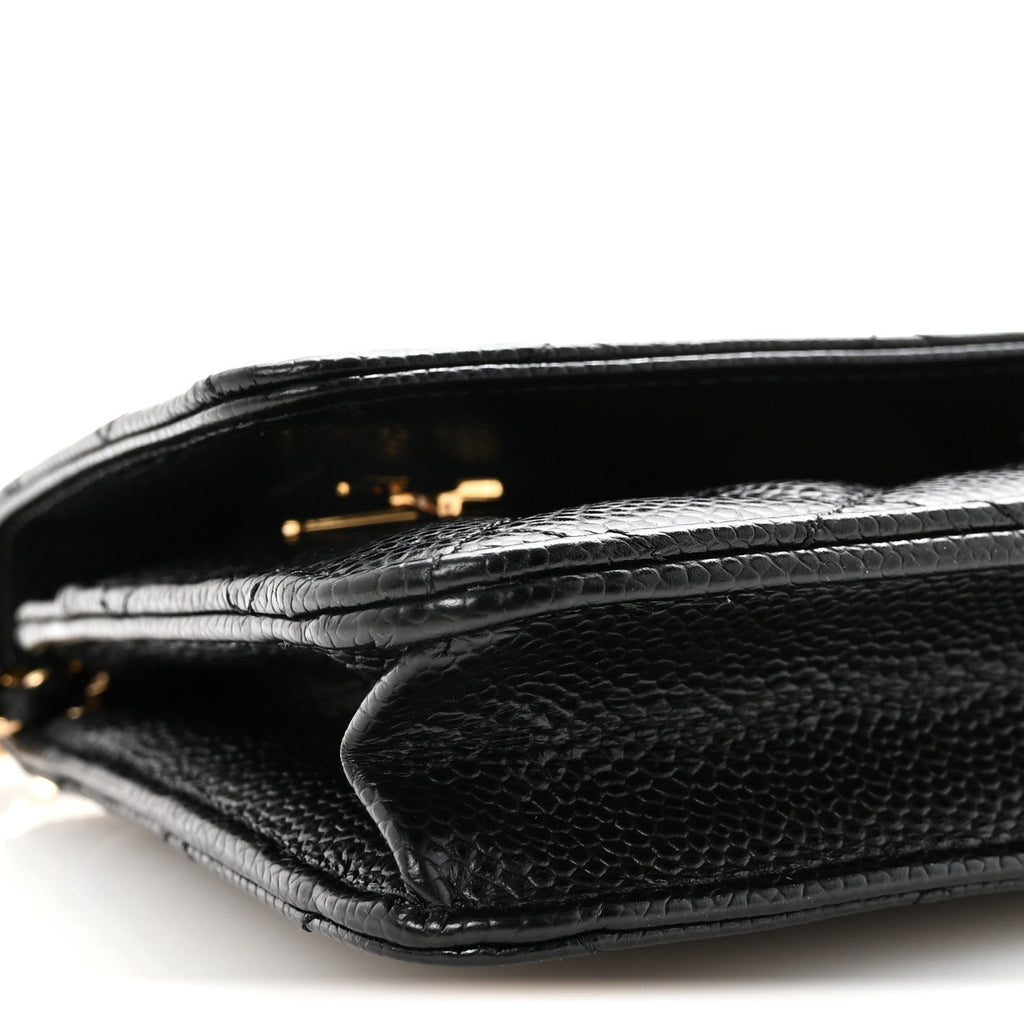 Chanel Caviar Quilted Wallet on Chain WOC Black