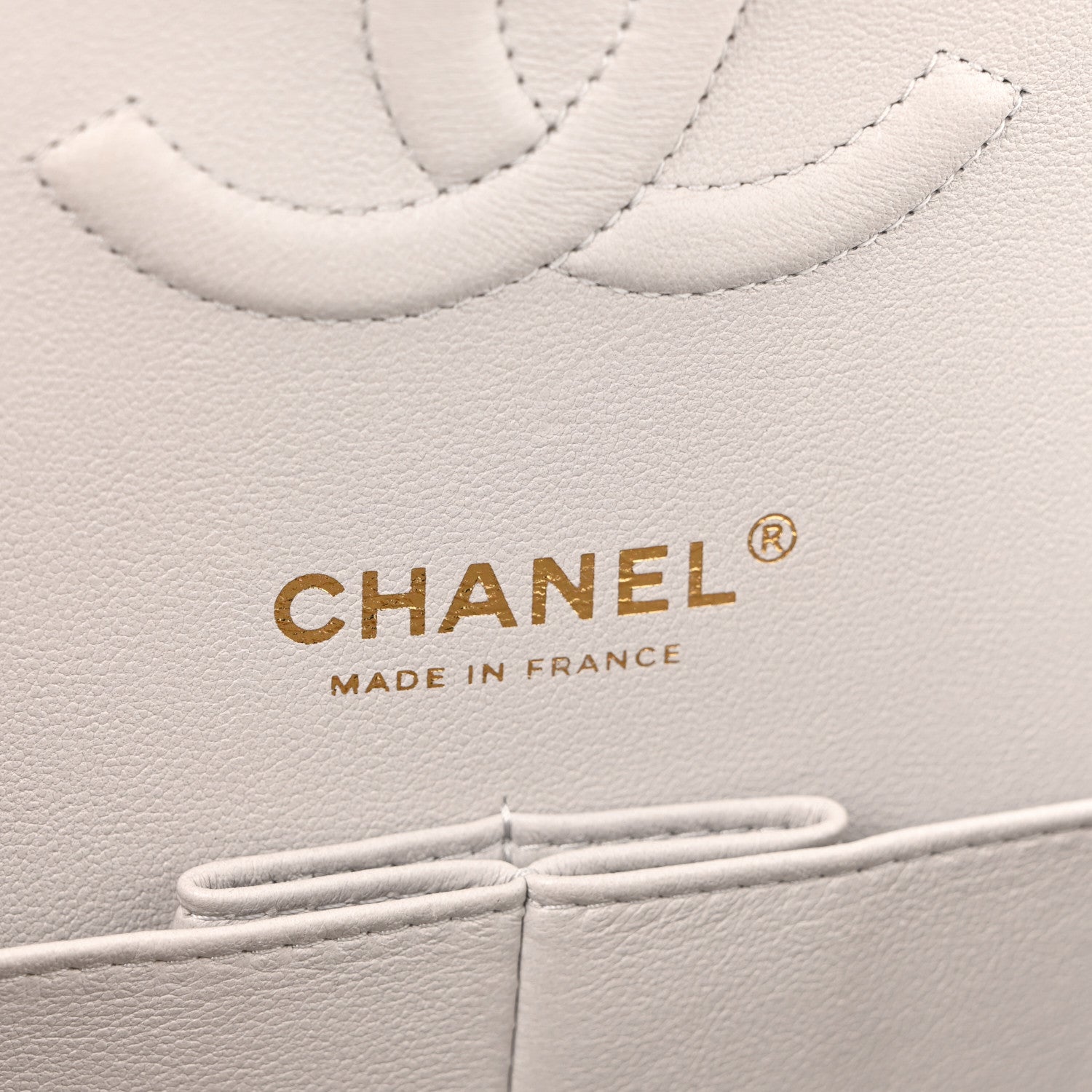 Chanel Caviar Quilted Medium Double Flap Light Grey