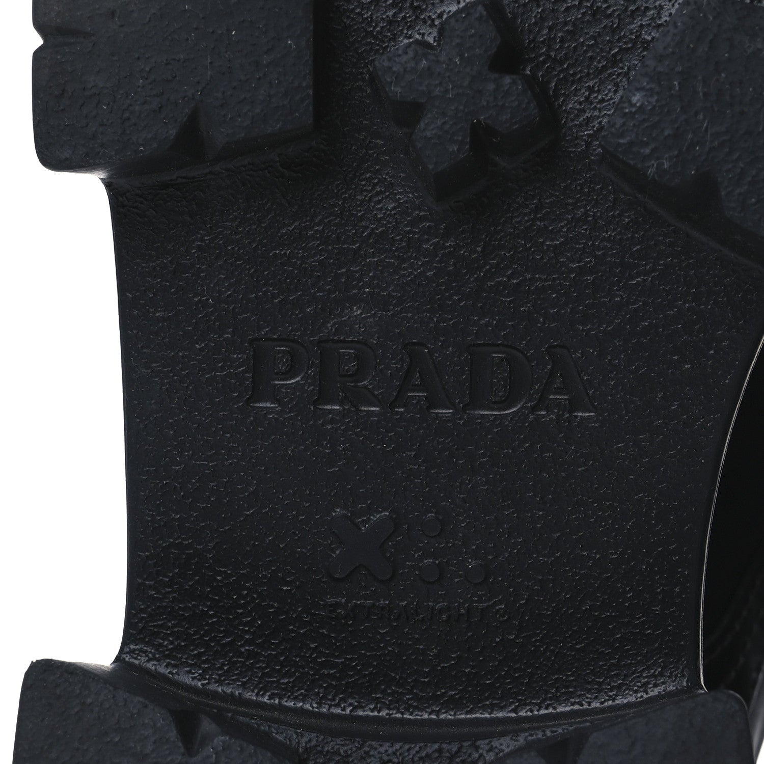 Prada Spazzolato Rois Re-Nylon Metal Triangle Logo Monolith Pouch Pocket 55mm Boots 41 Black