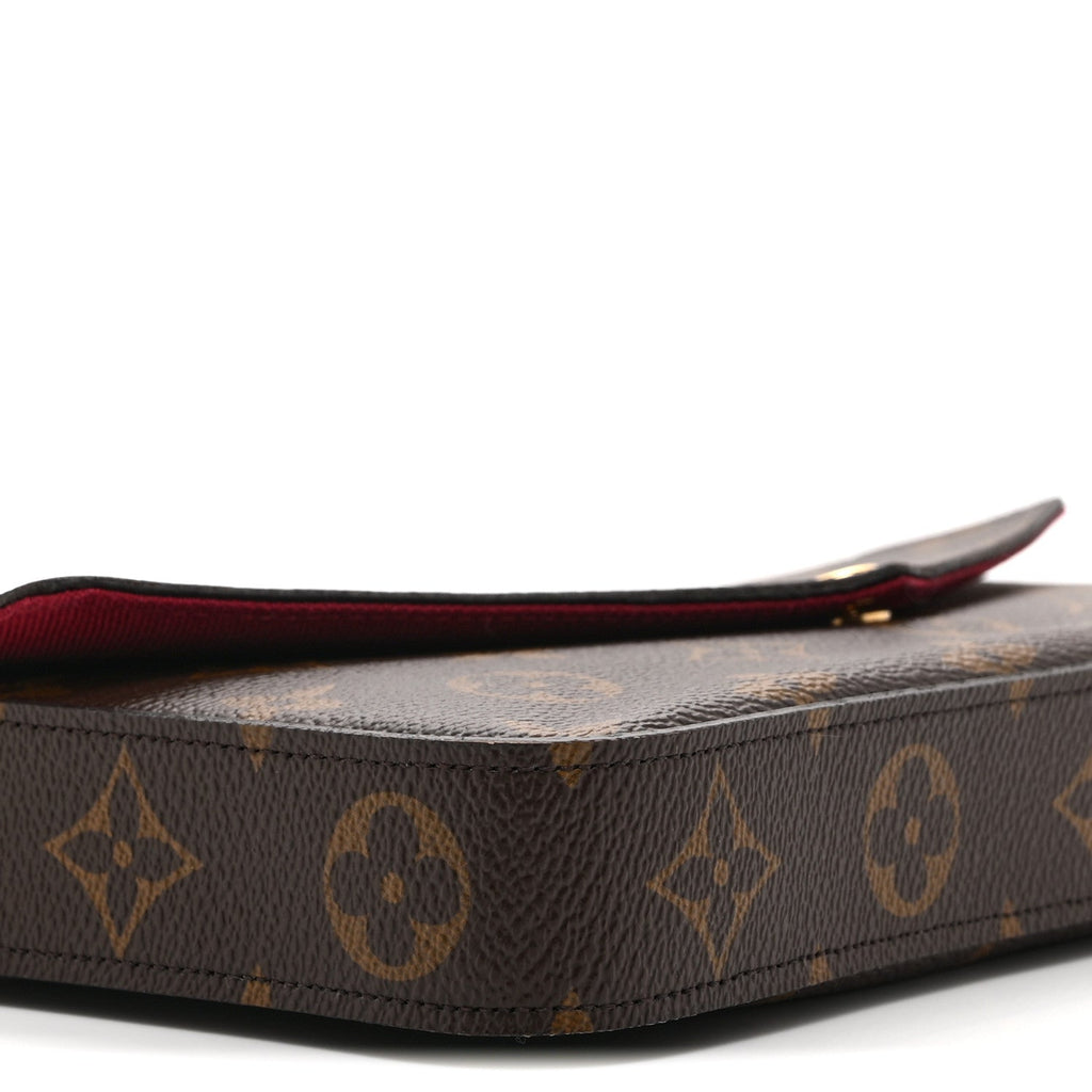 Louis Vuitton Monogram Pochette Felicie Chain Wallet Fuchsia