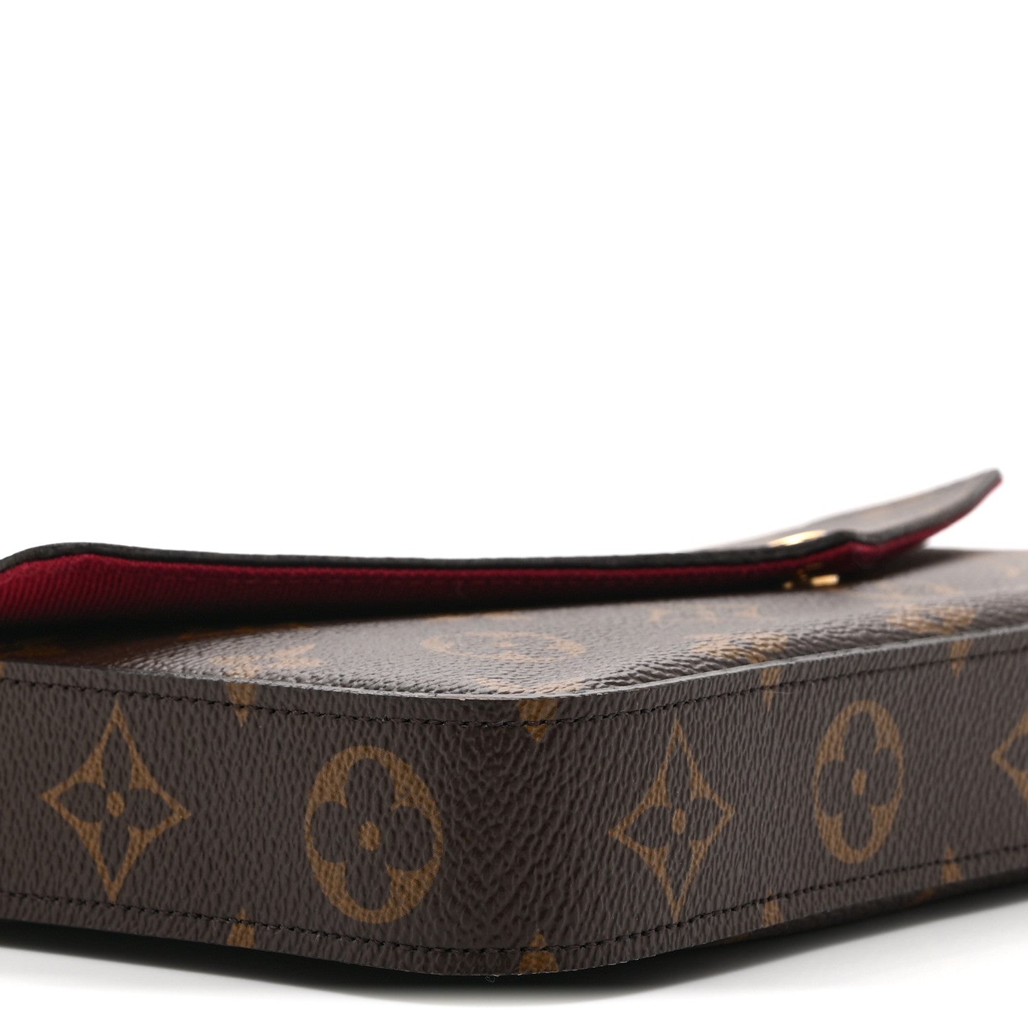 Louis Vuitton Monogram Pochette Felicie Chain Wallet Fuchsia
