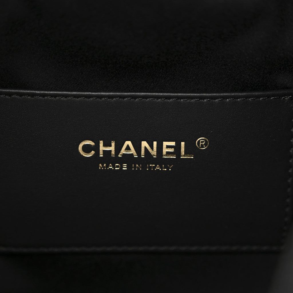 Chanel Suede Quilted Small Chanel 25 Handbag Black