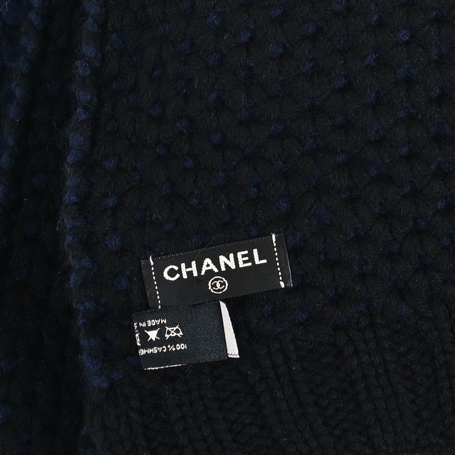 Cashmere CC Logo Shooting Star Scarf Blue Black