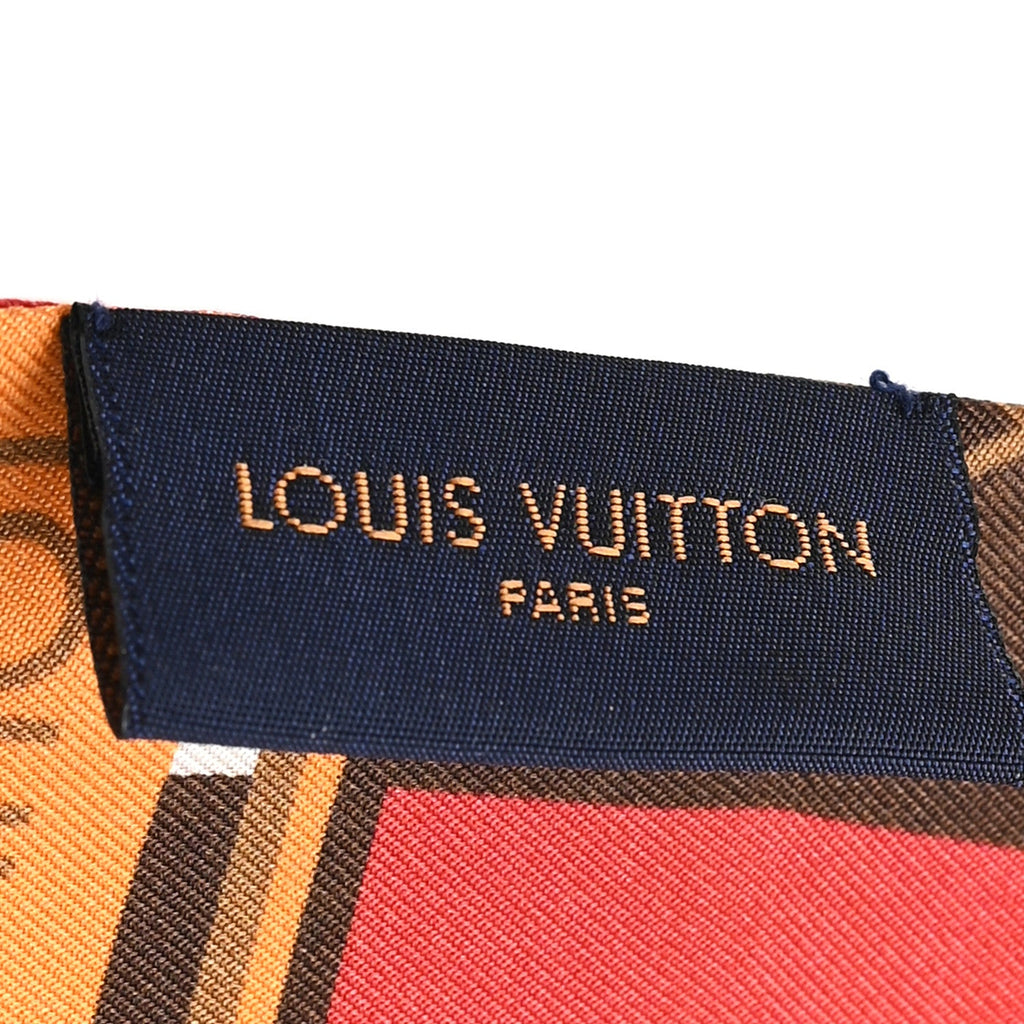 Louis Vuitton Silk Monogram Check Bandeau Beige
