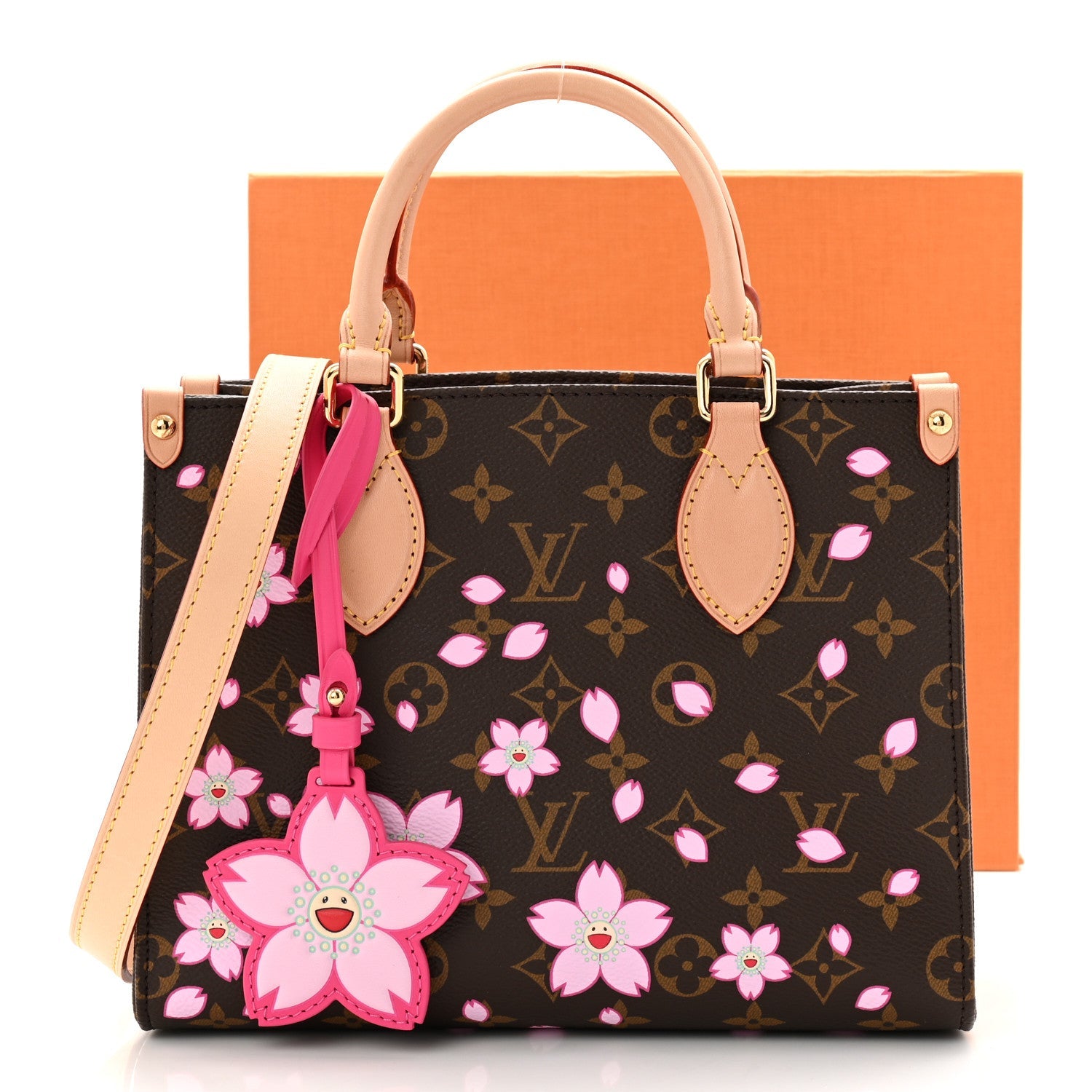 Louis Vuitton LV X TM Monogram Cherry Blossom Onthego PM Sakura Brown