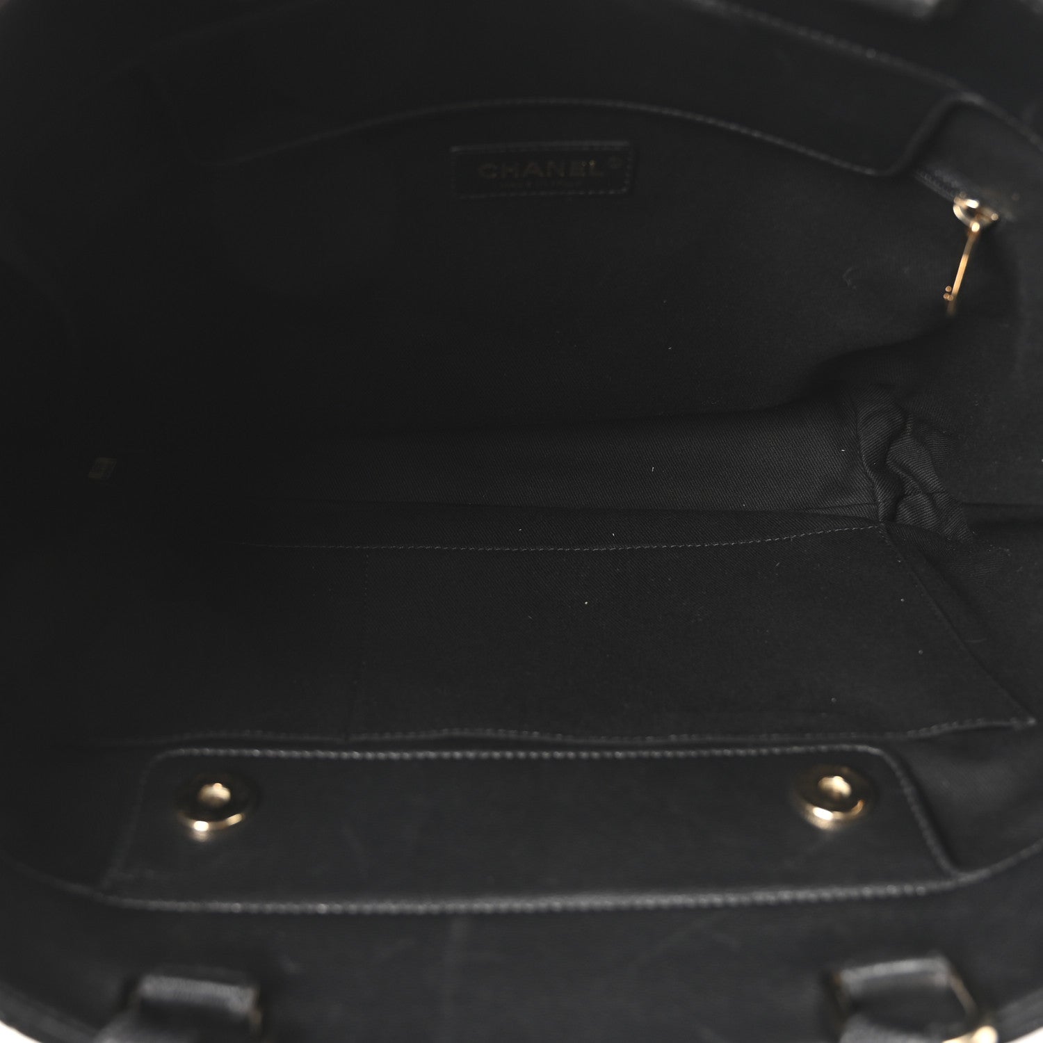 Chanel Sheepskin Caviar Quilted Medium Shopping Tote Black