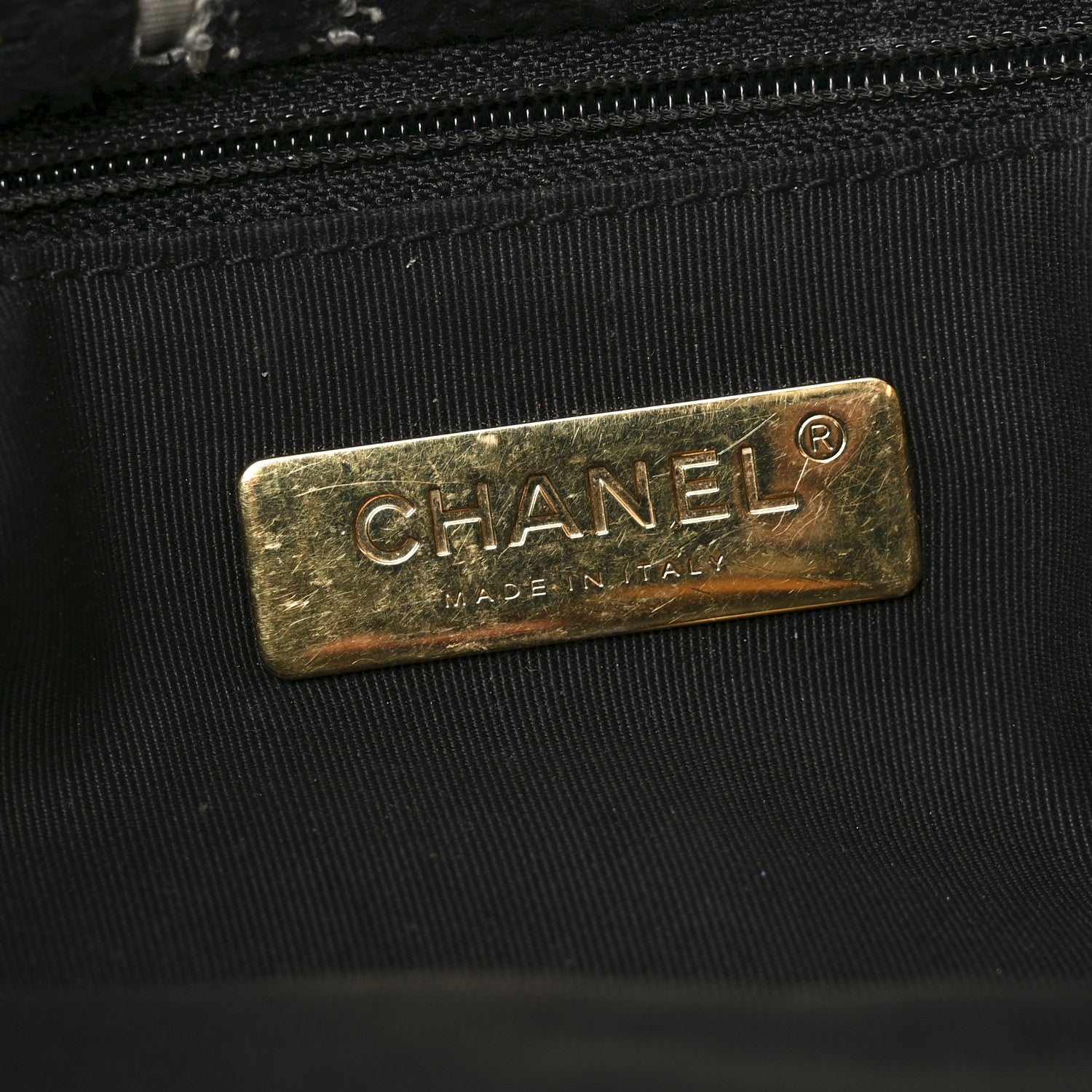 Chanel Tweed Quilted Large Chanel 19 Flap Black Ecru White