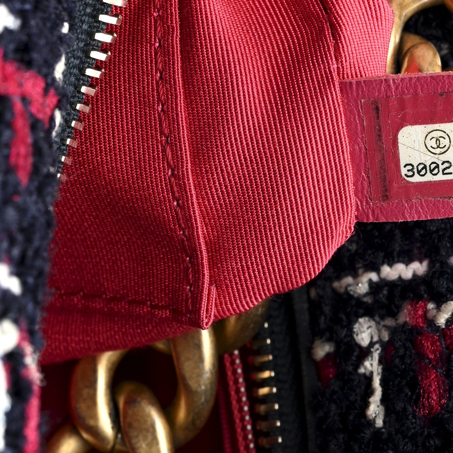 Chanel Tweed Calfskin Signe Hobo Navy Multicolor