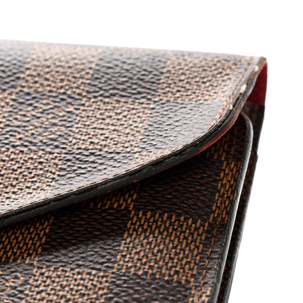Louis Vuitton Damier Ebene Josephine Wallet Red