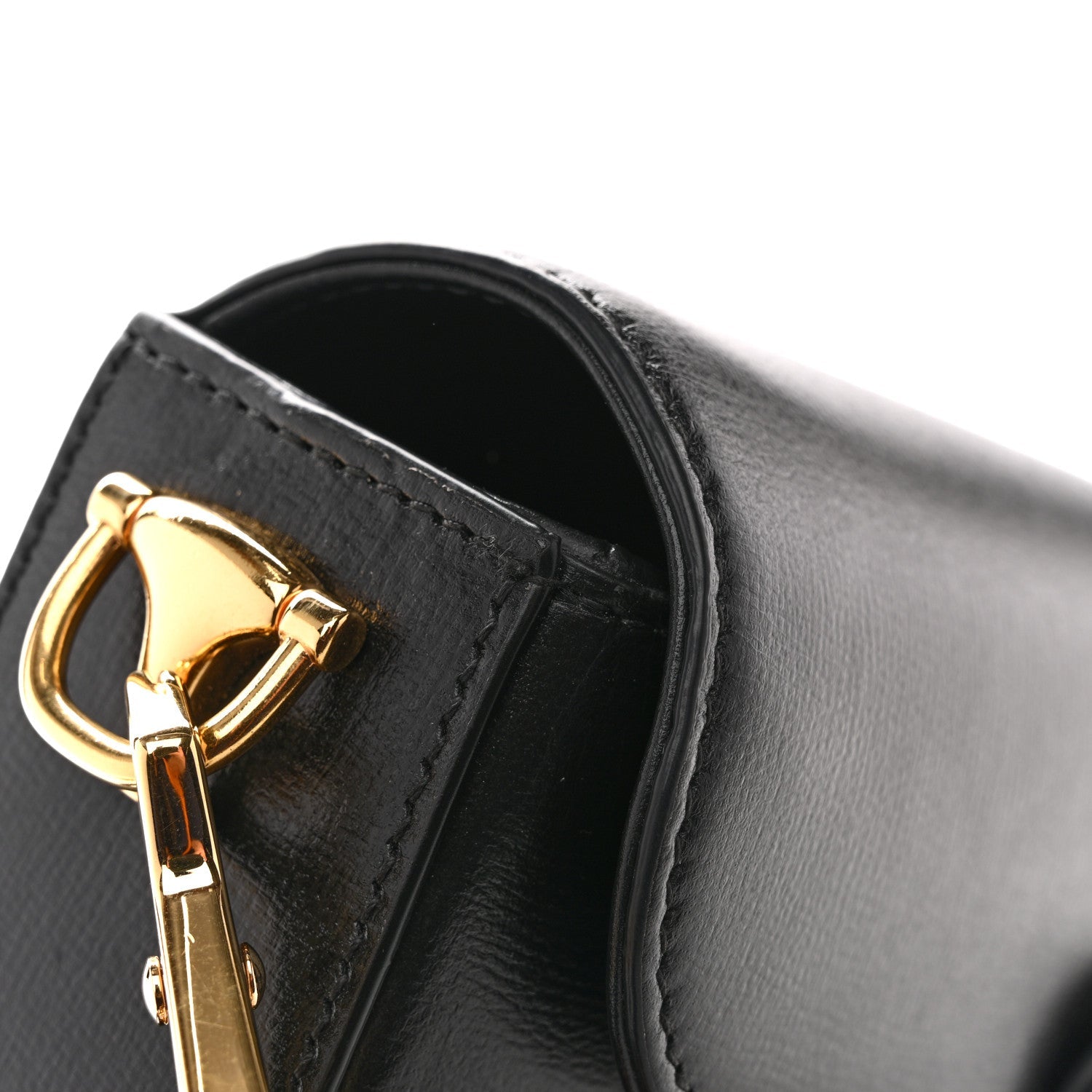 Gucci Azalea Calfskin Small Horsebit 1955 Chain Shoulder Bag Black