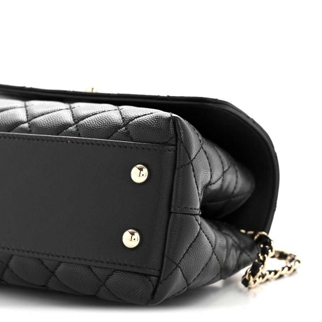 Chanel Caviar Quilted Mini Coco Handle Flap Black