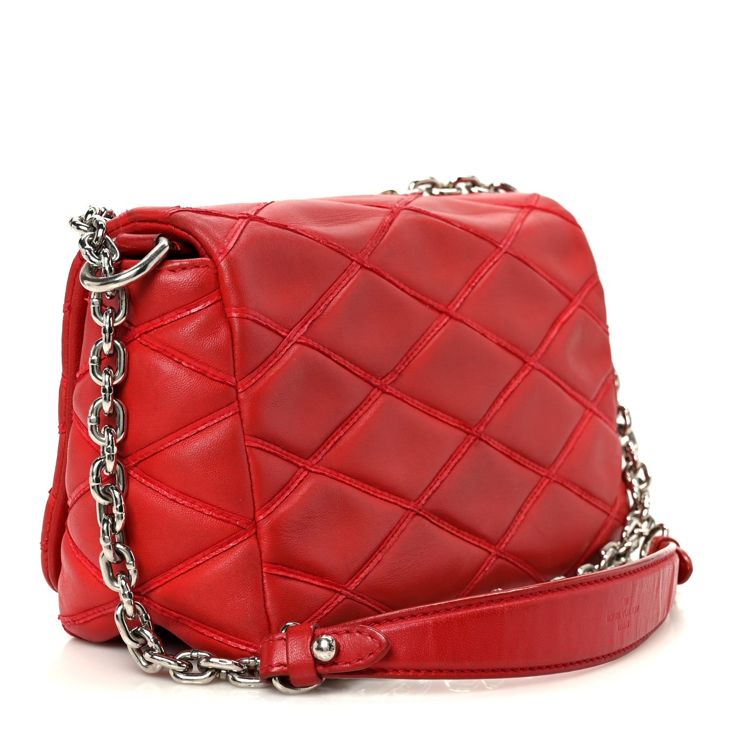 Louis Vuitton Lambskin Malletage GO-14 PM Red