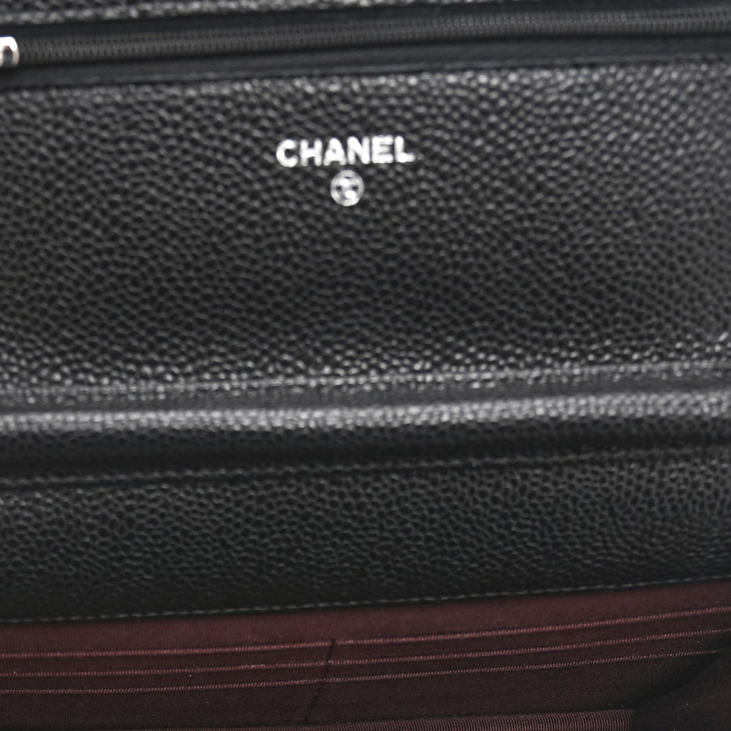 Chanel Caviar Quilted Wallet on Chain WOC Black