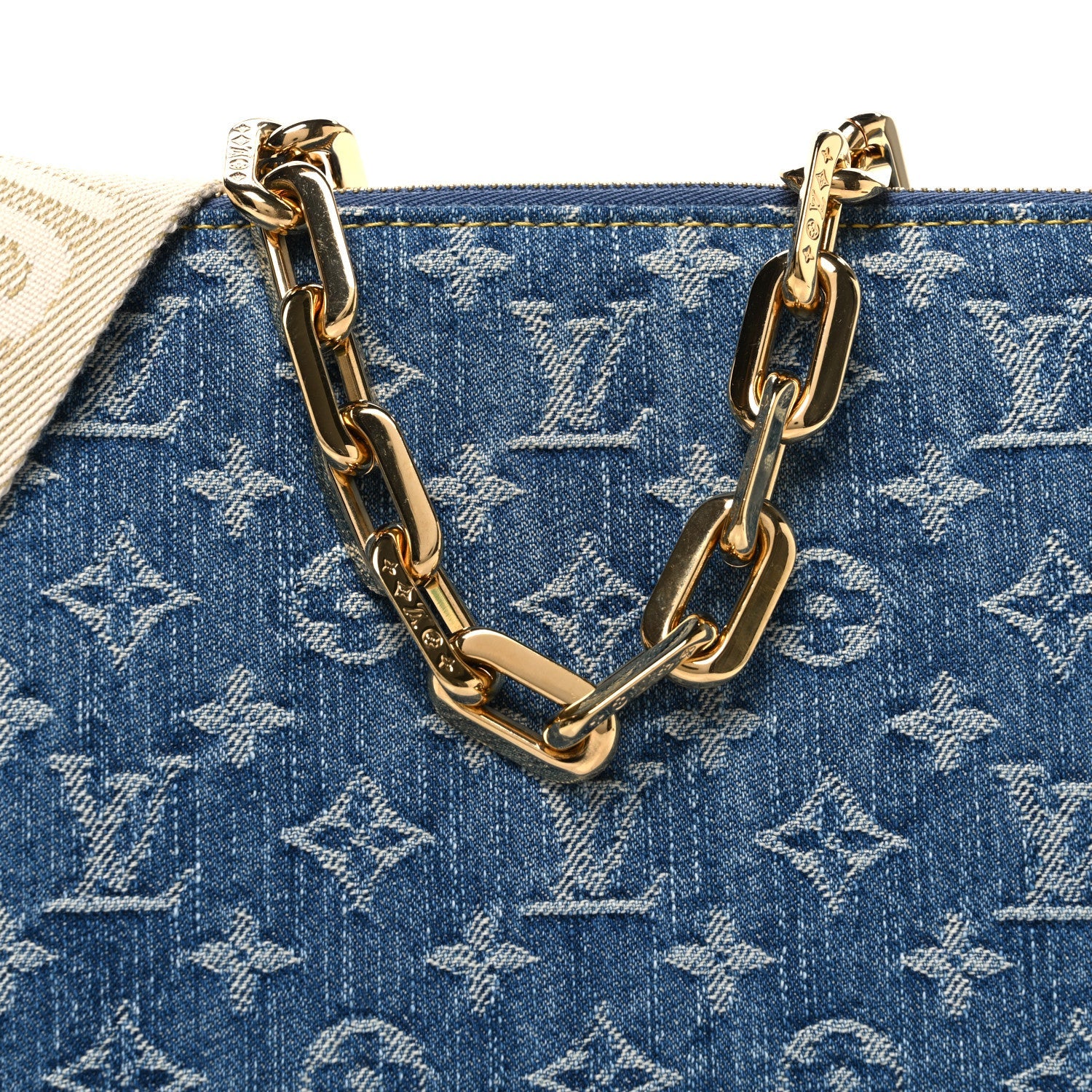 Louis Vuitton Monogram Denim Coussin PM Blue