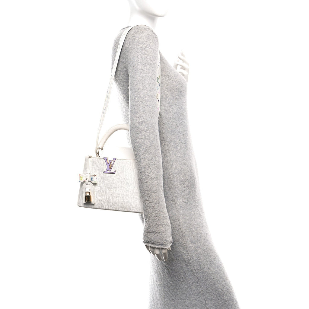 Louis Vuitton LV X TM Taurillon BB Capucines Blanc