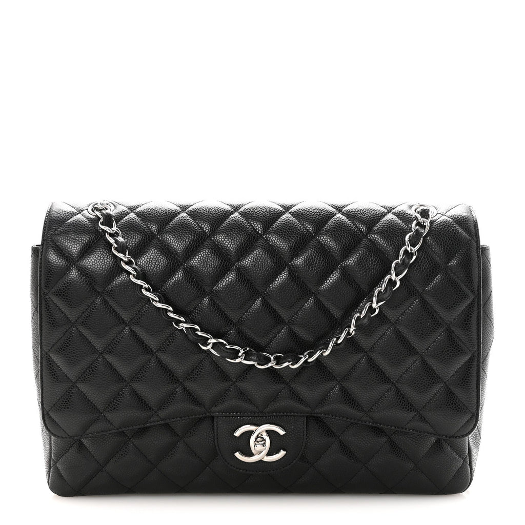 Chanel Caviar Quilted Maxi Double Flap Black