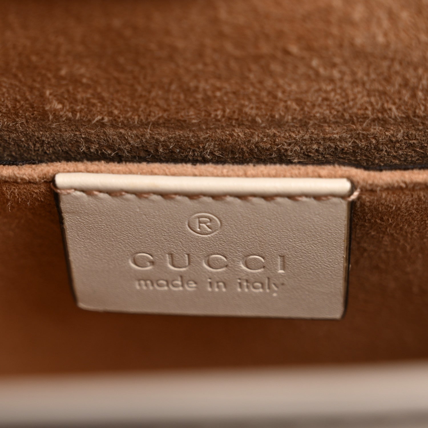 Gucci Calfskin Mini Sylvie Top Handle Bag White