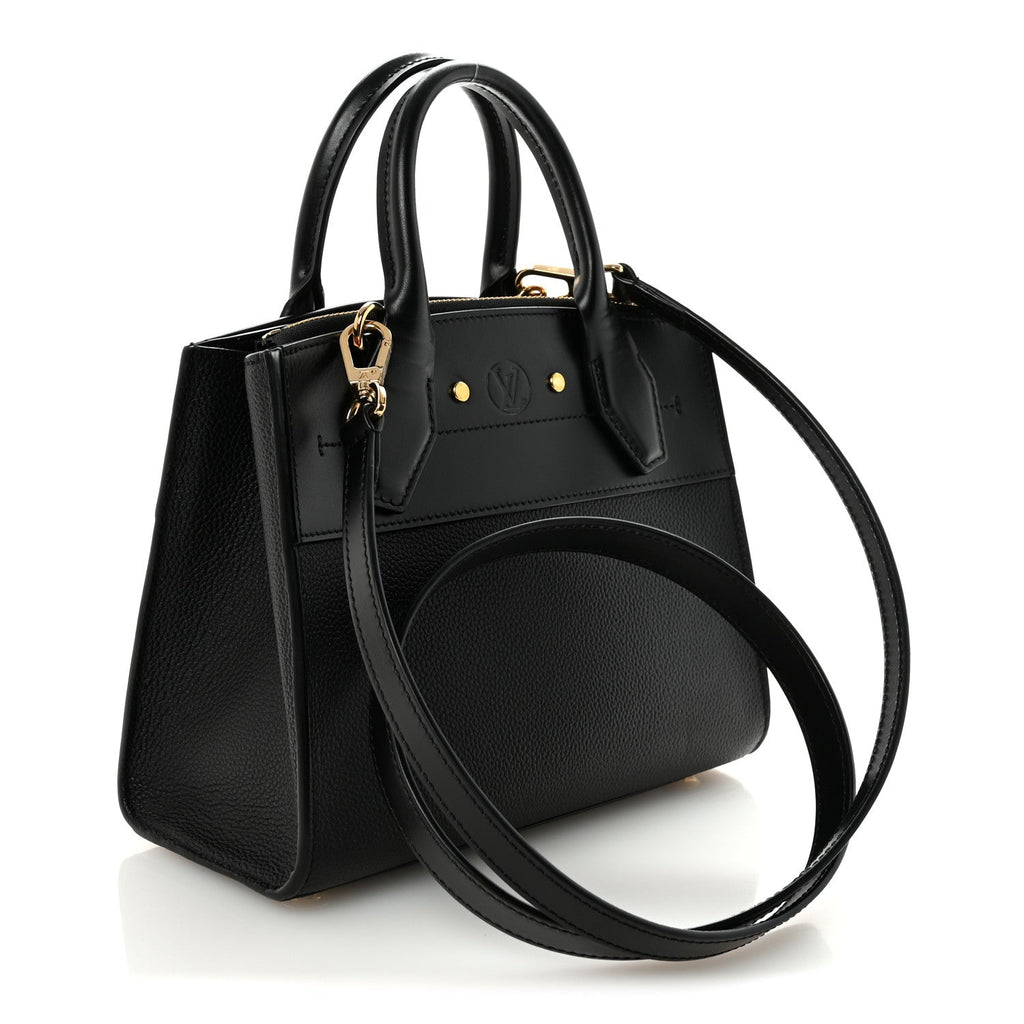 Louis Vuitton Calfskin City Steamer Mini Black