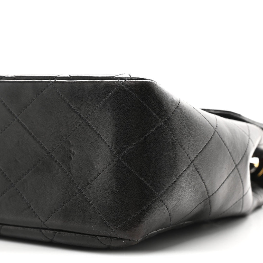 Chanel Lambskin Quilted XL Jumbo Single Flap Black