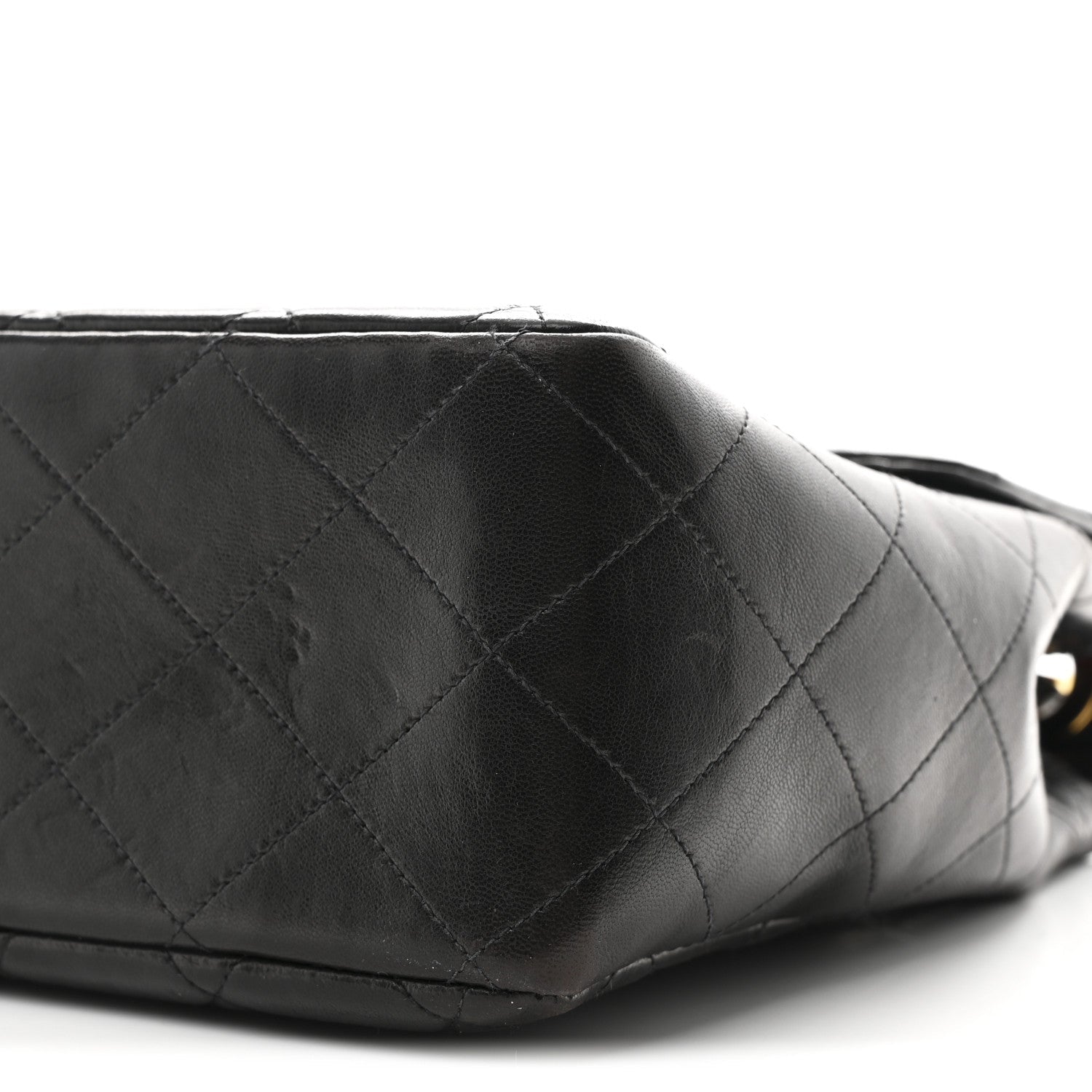Chanel Lambskin Quilted XL Jumbo Single Flap Black