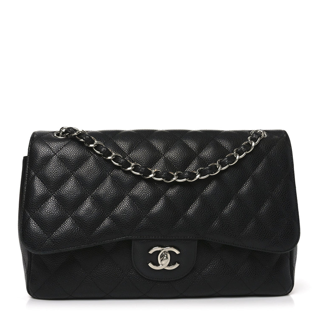 Chanel Caviar Quilted Jumbo Double Flap Black