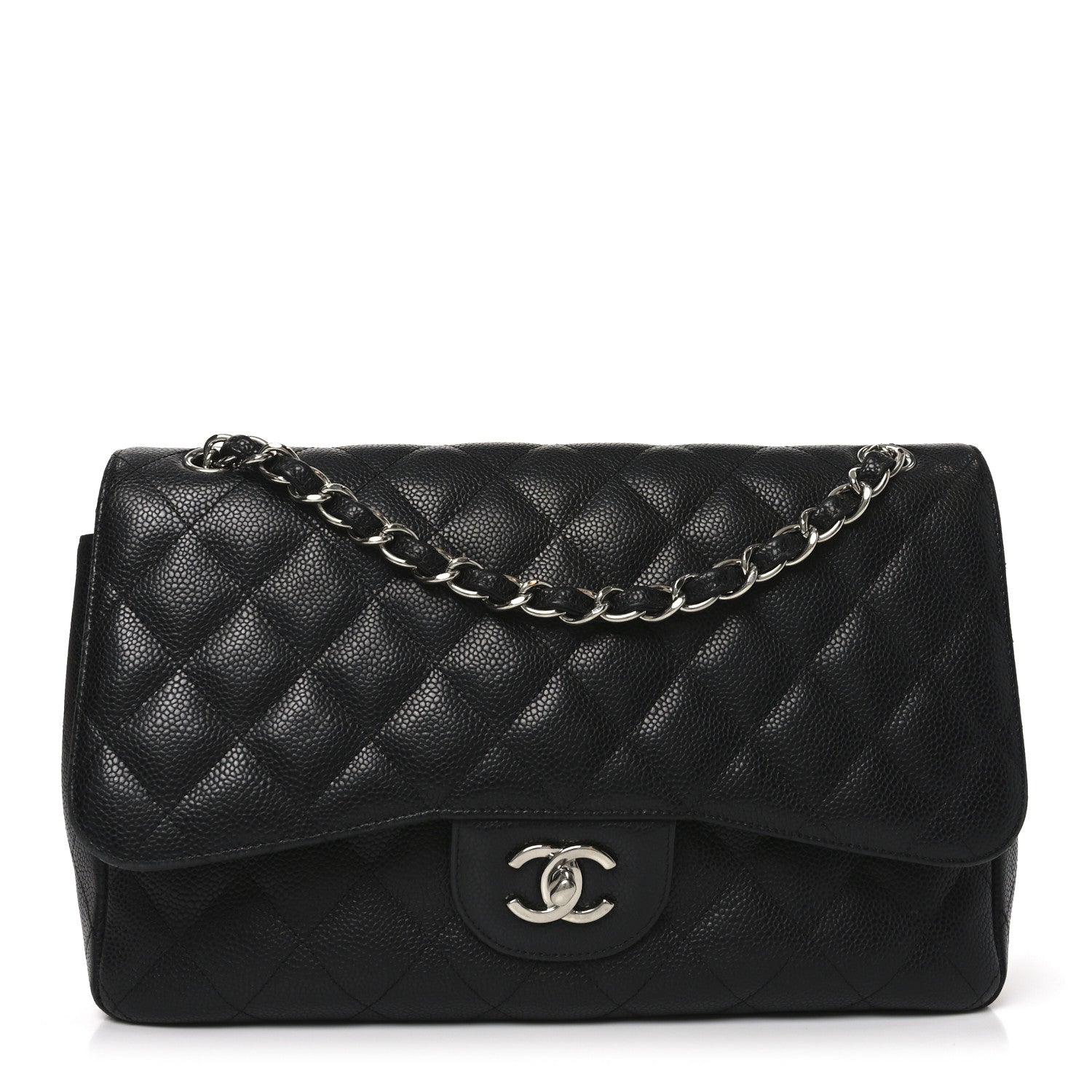 Chanel Caviar Quilted Jumbo Double Flap Black
