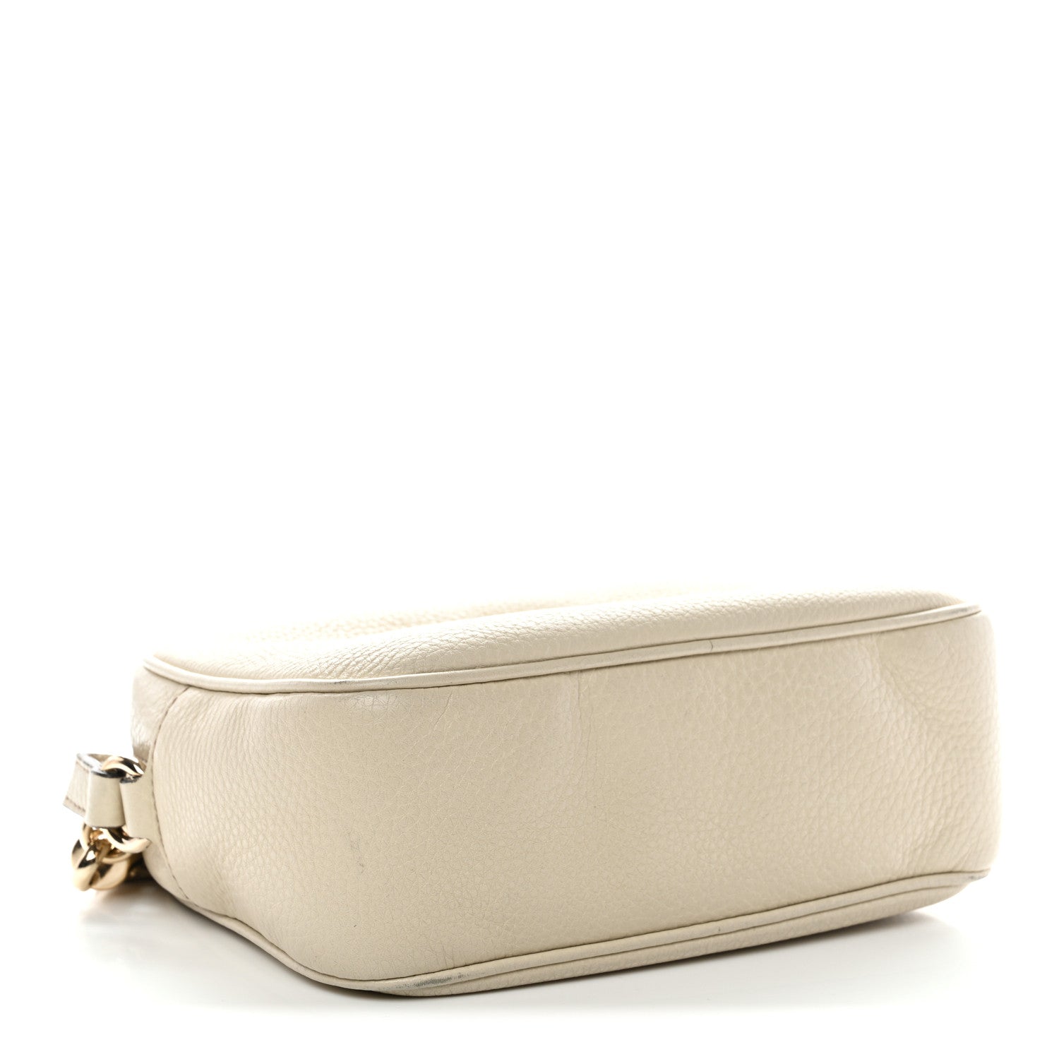 Gucci Pebbled Calfskin Small Soho Disco Bag Off White